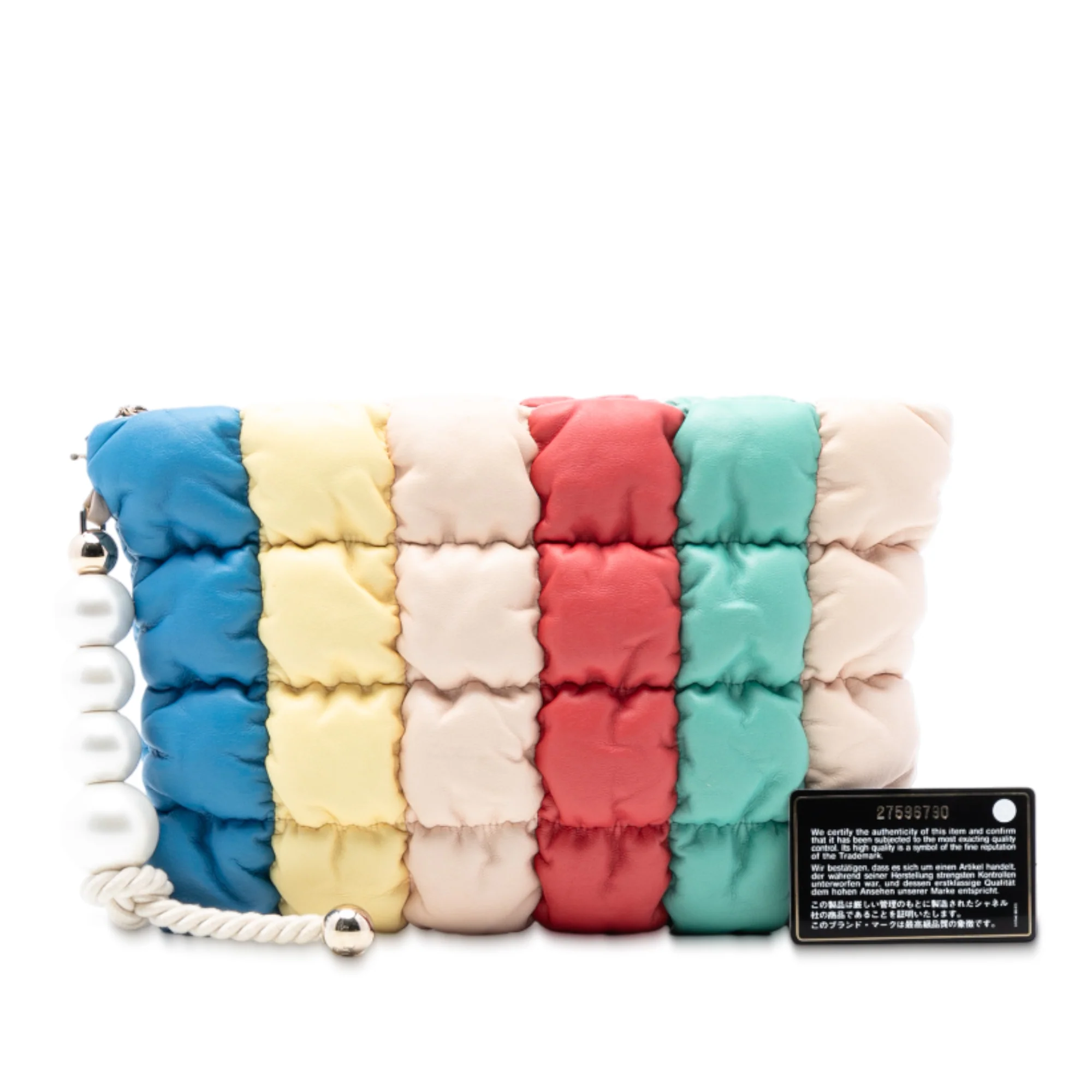 Pearl CC Clutch Quilted Padded Lambskin Medium - Image 8