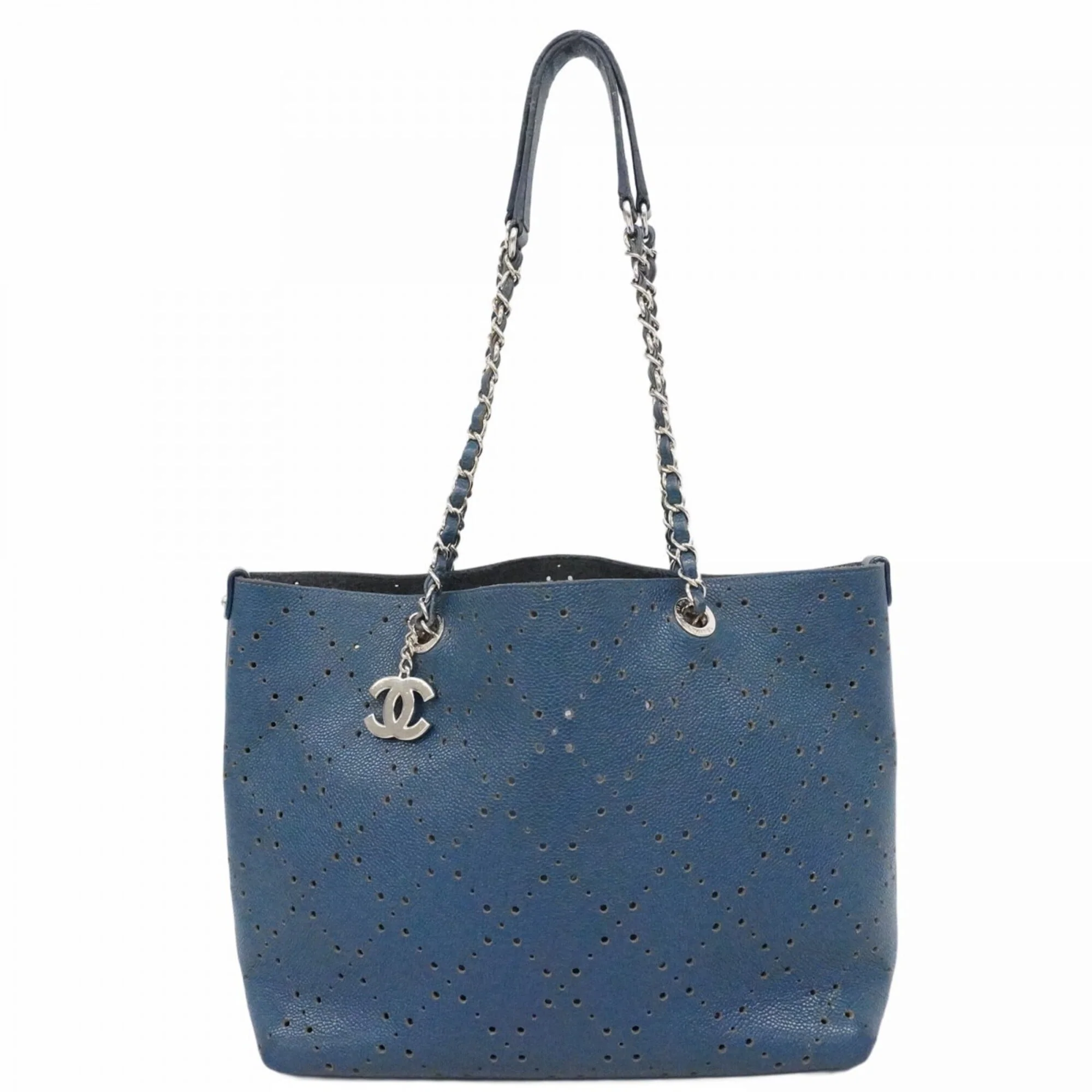 Shopping Tote Perforated Caviar Small