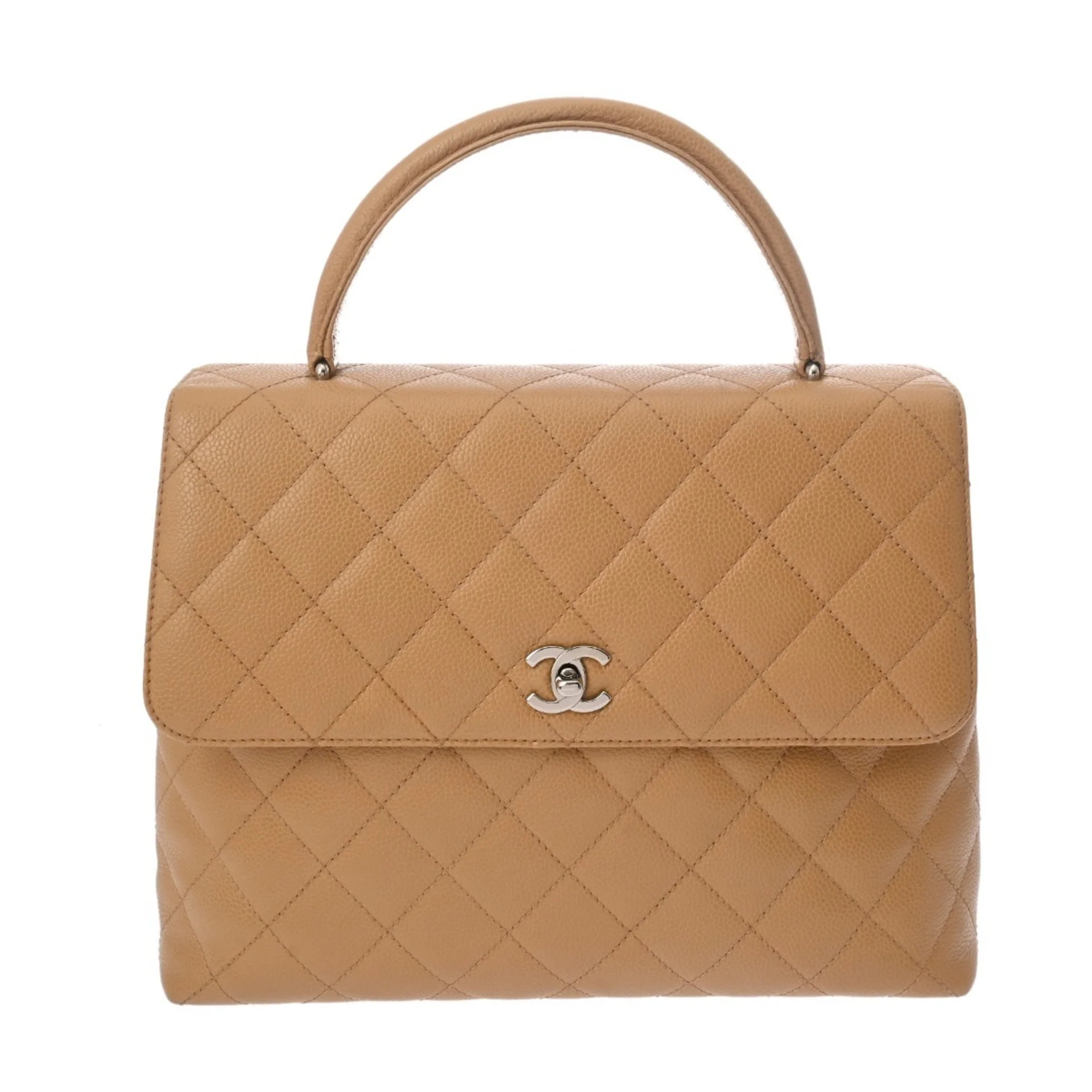 Vintage Classic Top Handle Flap Bag Quilted Caviar Jumbo - Image 2