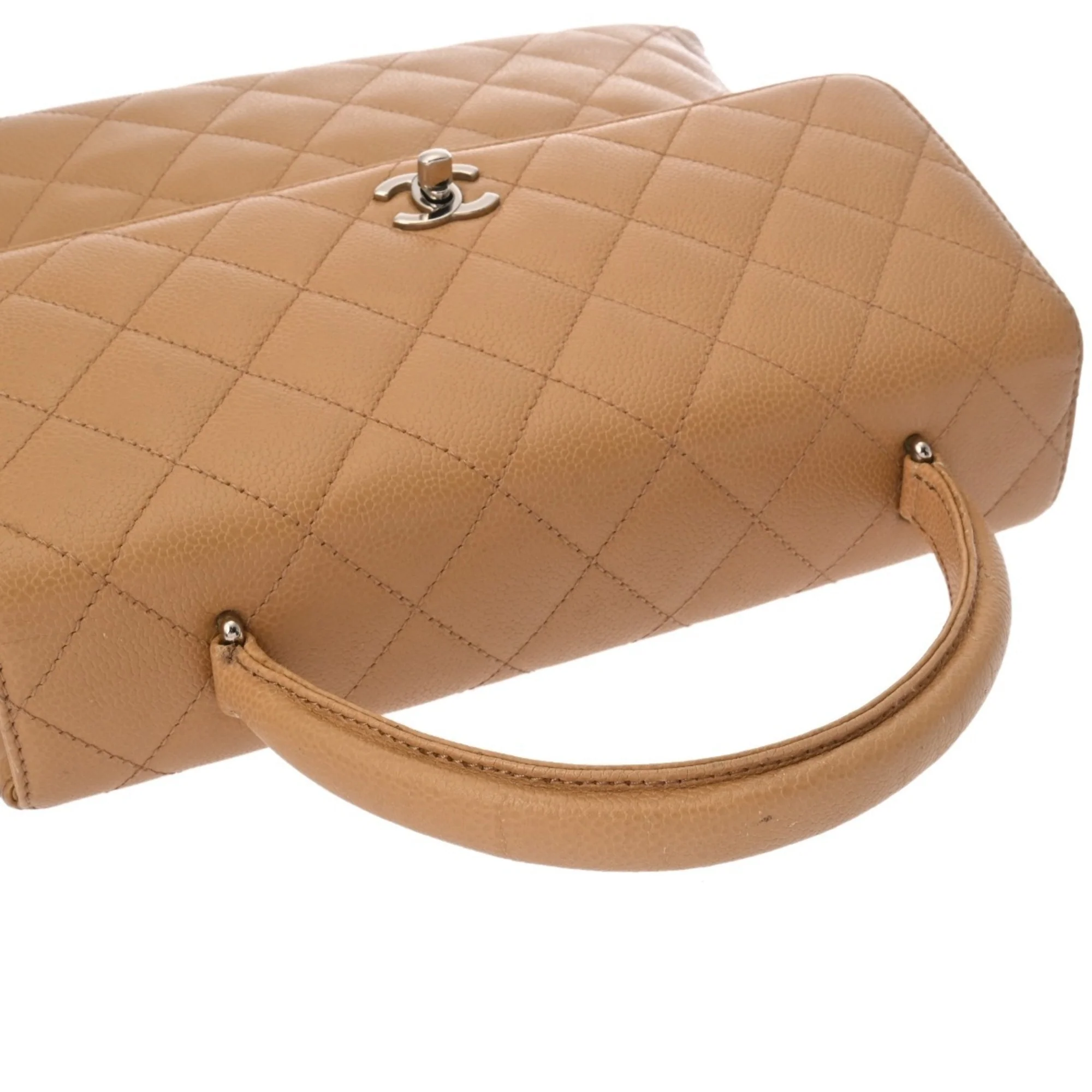 Vintage Classic Top Handle Flap Bag Quilted Caviar Jumbo - Image 4