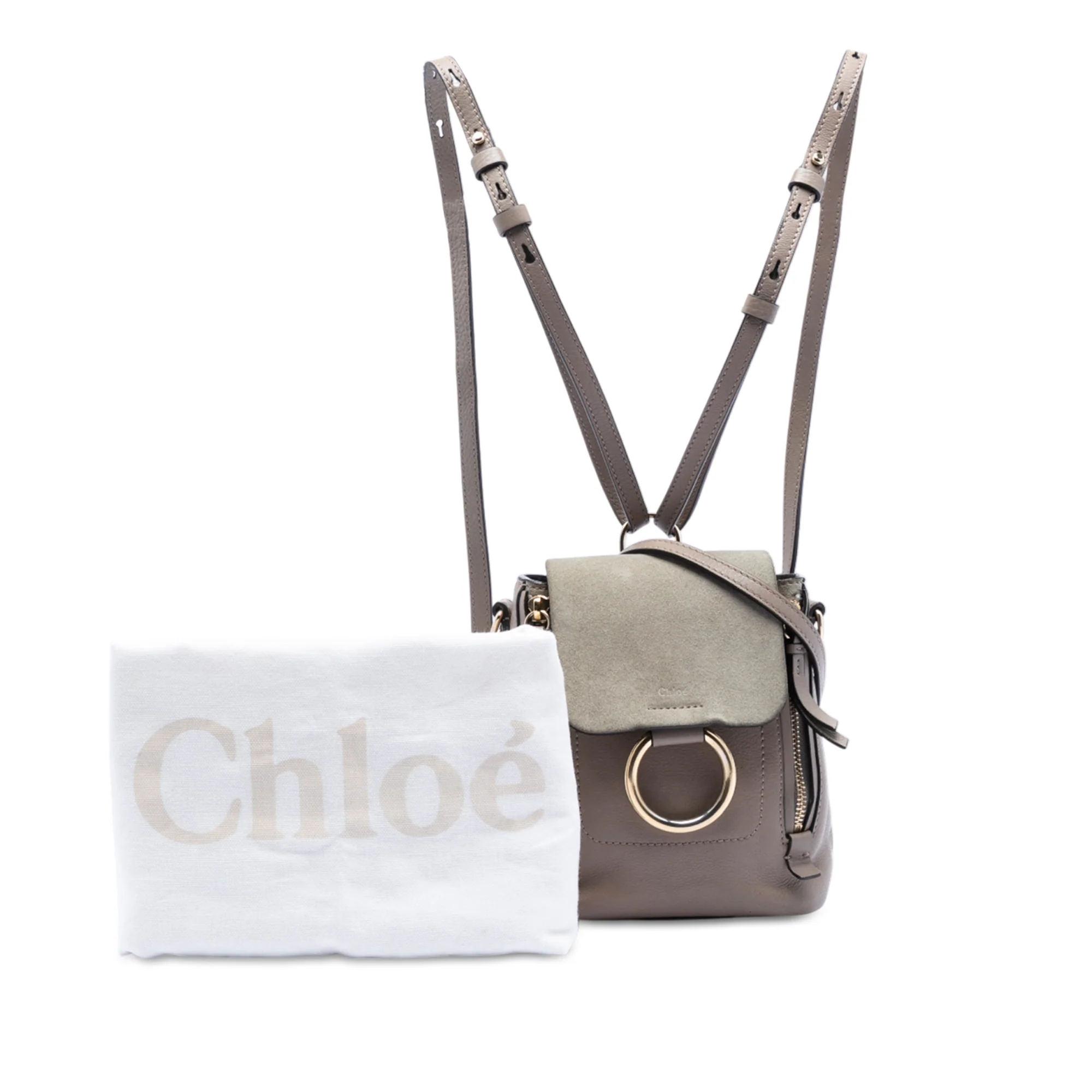Faye Backpack Leather and Suede Mini - Image 8