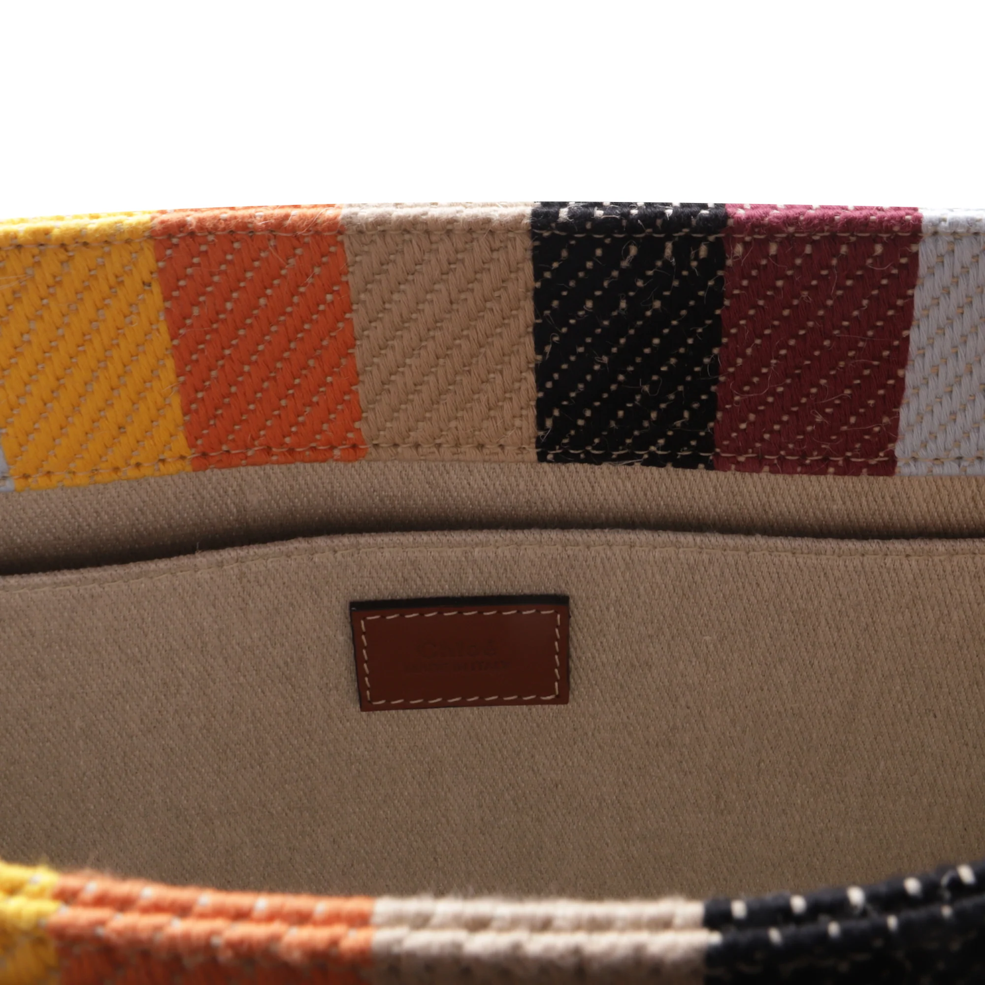 Woody Tote Striped Linen Large - Image 7
