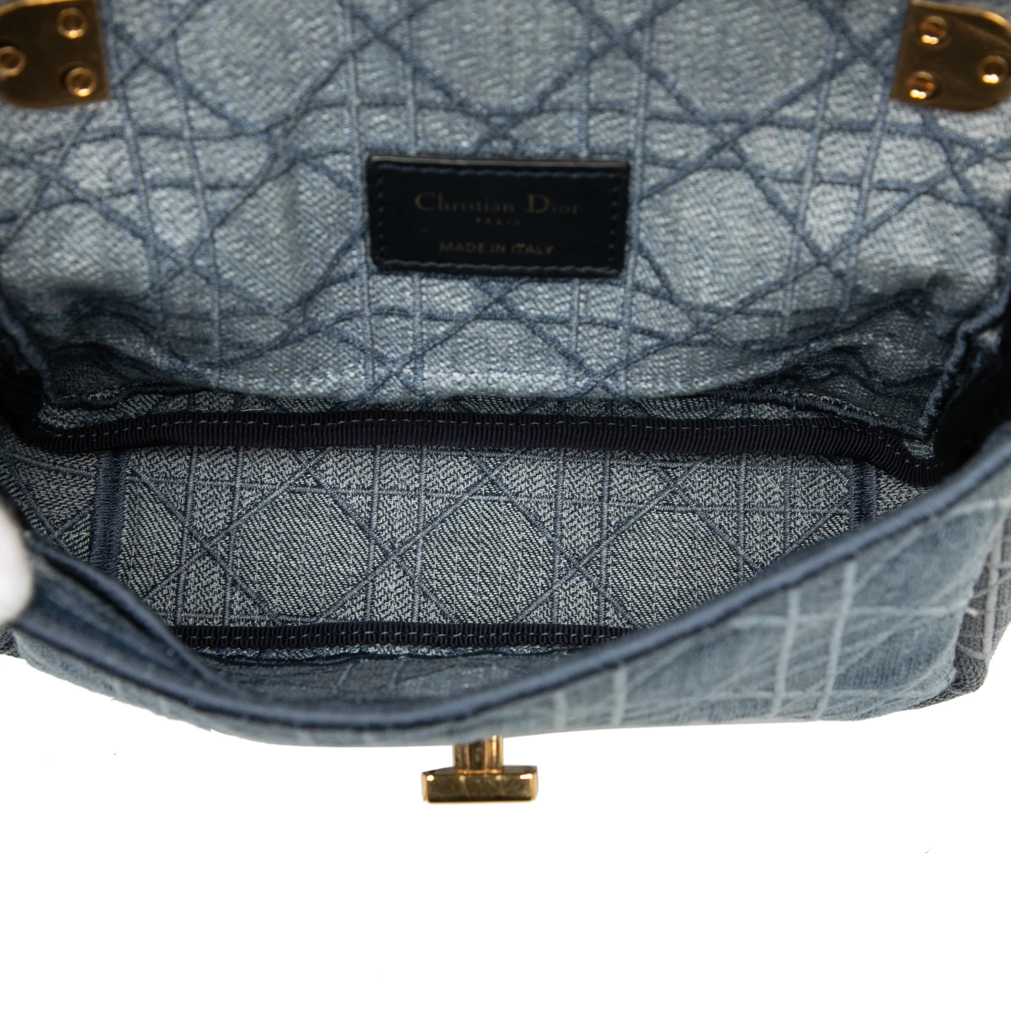 Caro Bag Cannage Embroidered Denim Small - Image 4