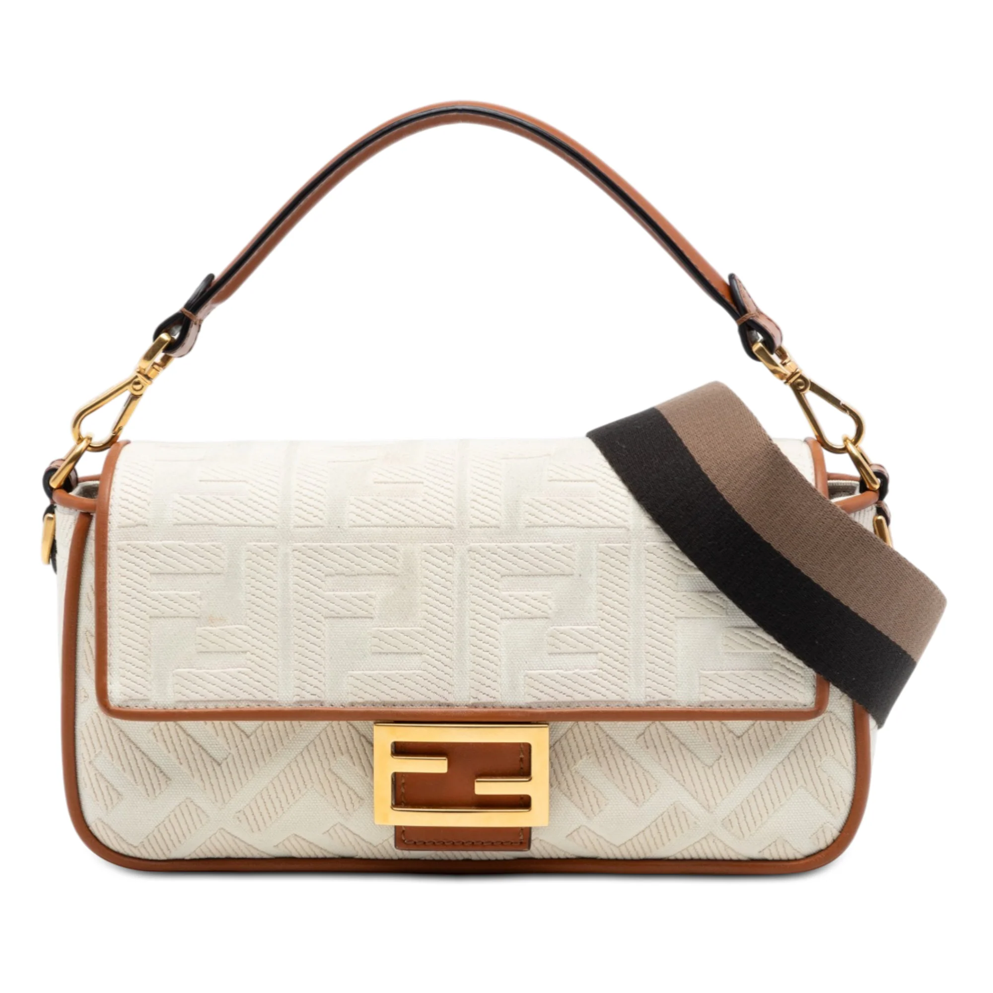 Baguette NM Bag Zucca Embroidered Canvas Medium