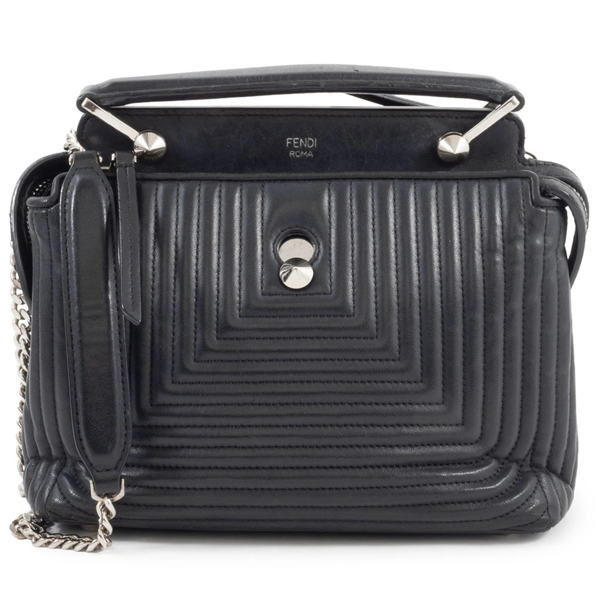 DotCom Click Top Handle Bag Quilted Leather Small - Image 2