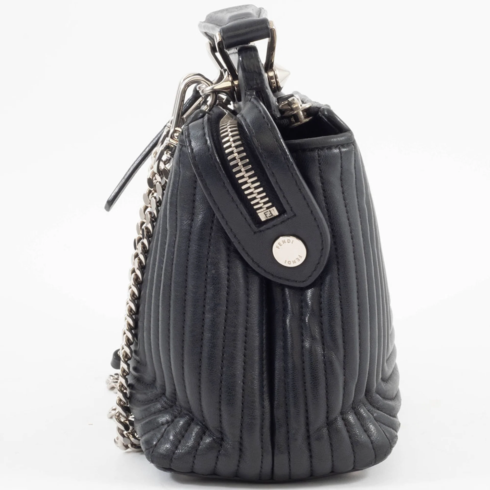 DotCom Click Top Handle Bag Quilted Leather Small - Image 4
