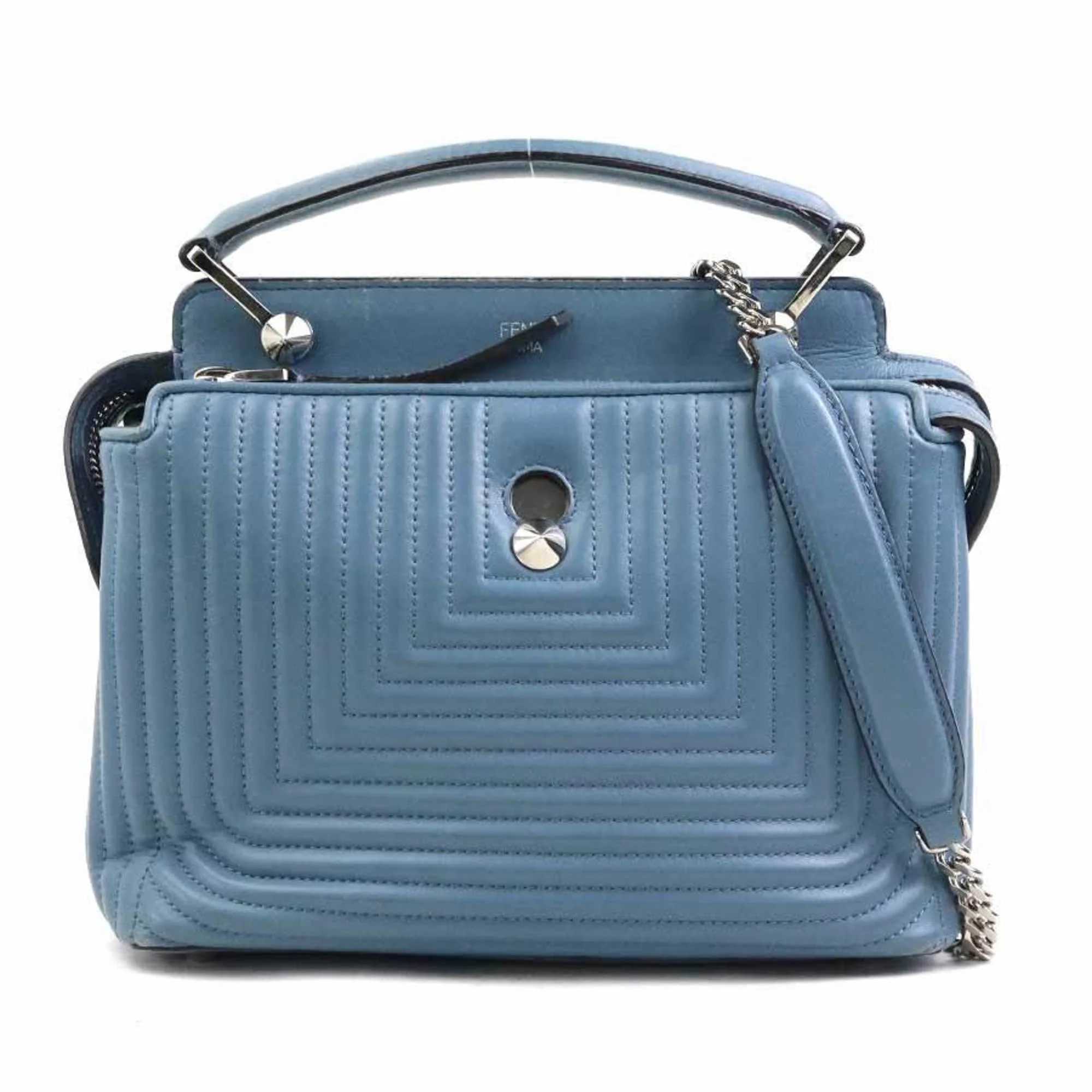 DotCom Click Top Handle Bag Quilted Leather Small