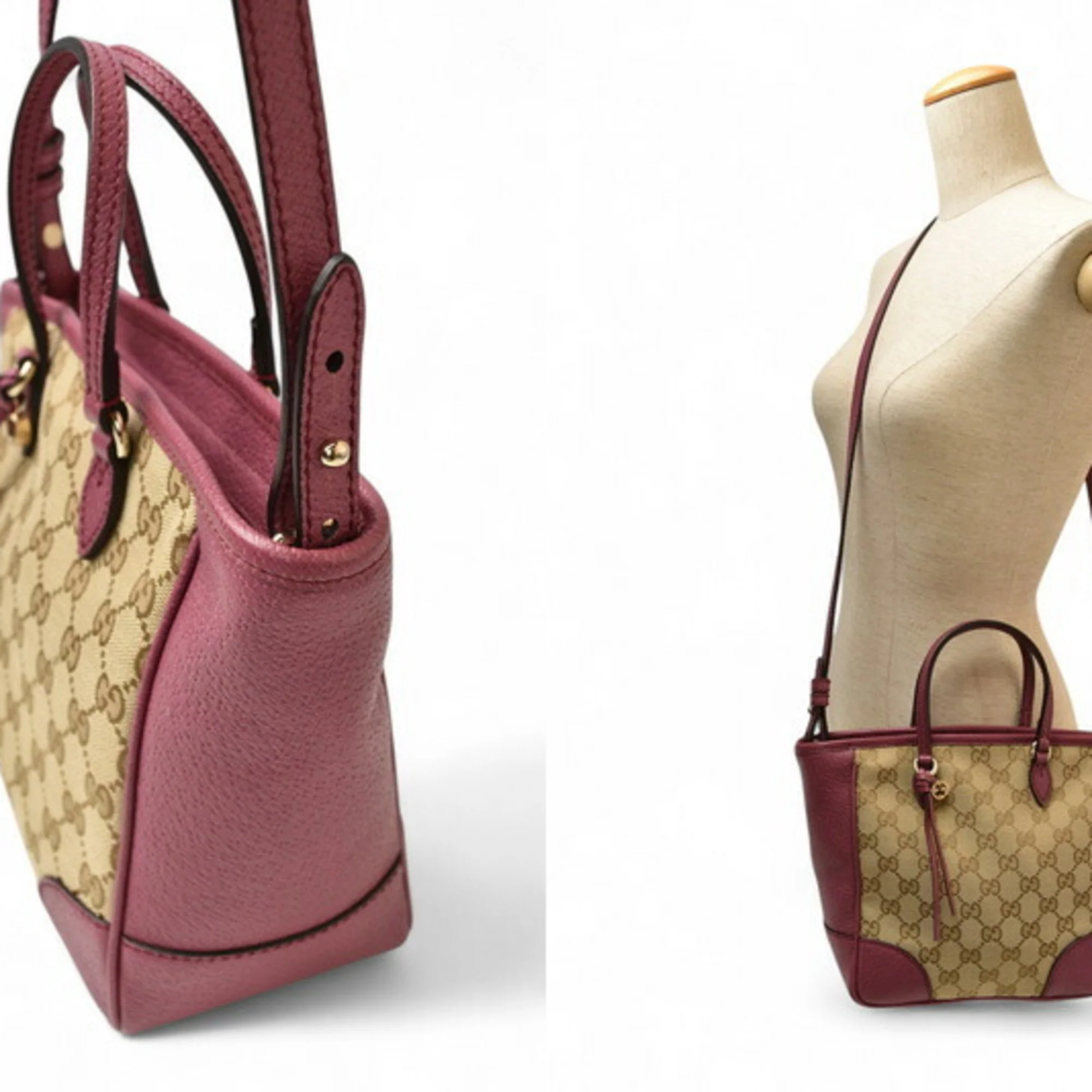 Bree Convertible Tote GG Canvas with Leather Small - Image 4