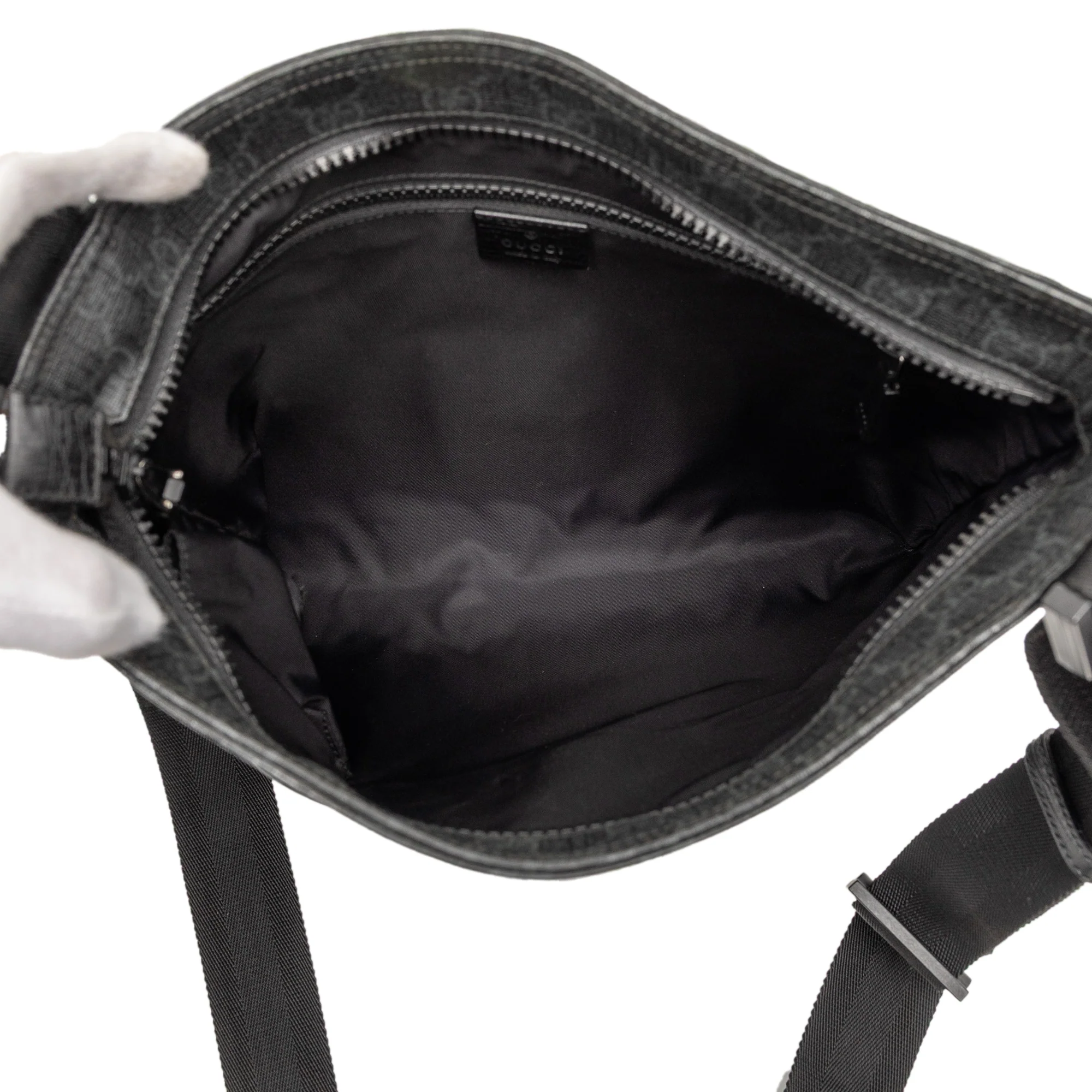 Flat Messenger Bag GG Coated Canvas Large - Image 4