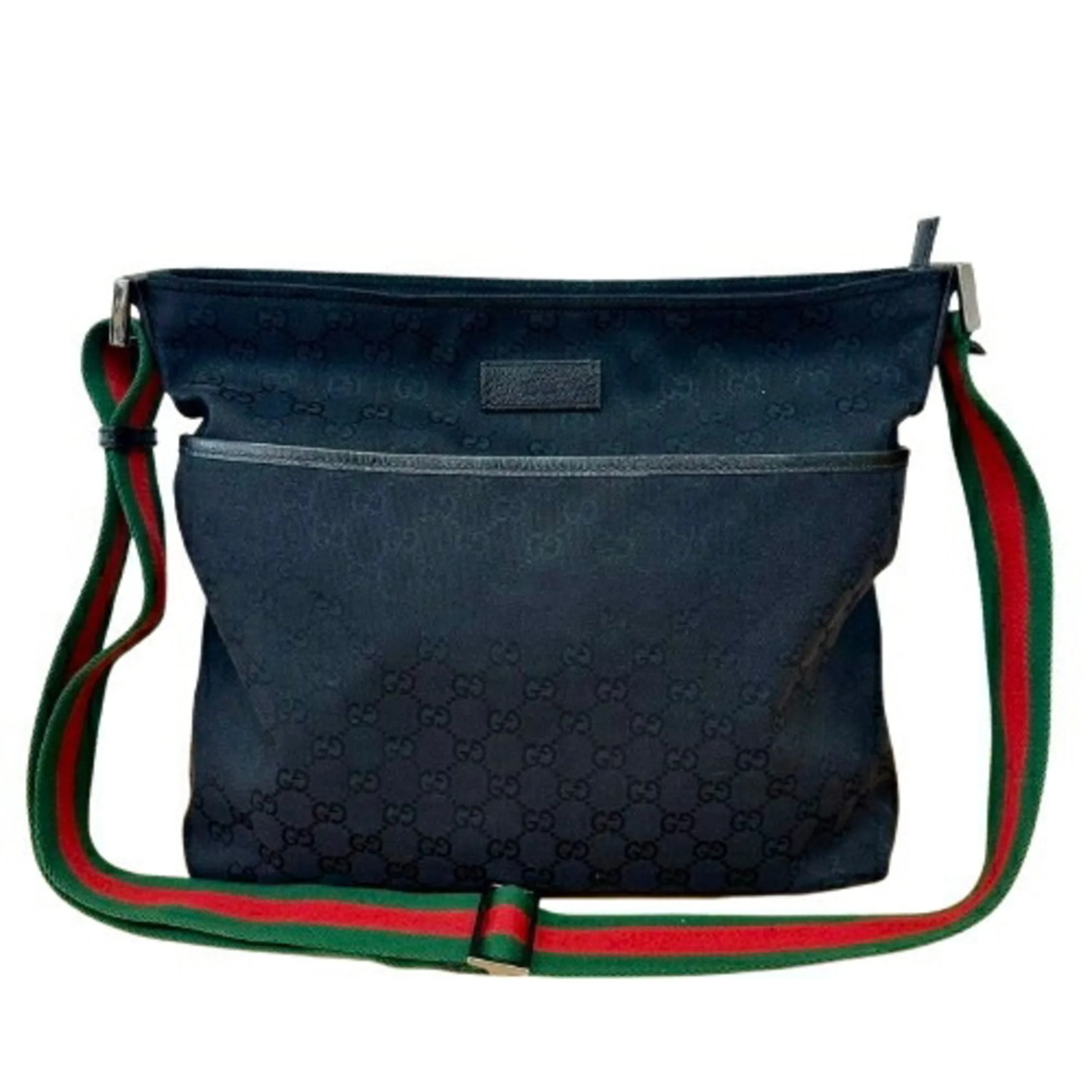 Front Pocket Web Messenger GG Canvas Medium