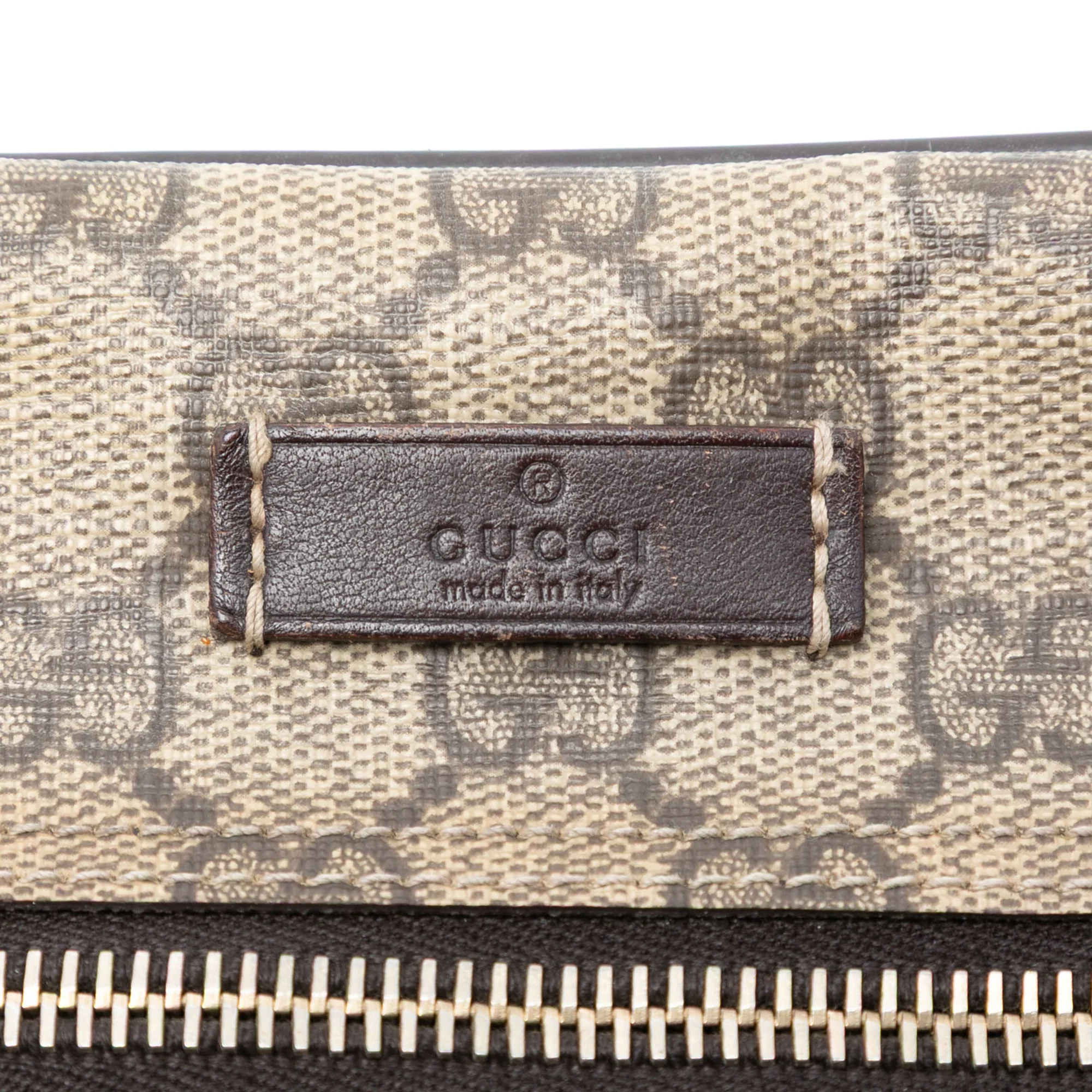 Front Zip Camera Bag GG Coated Canvas Large - Image 5