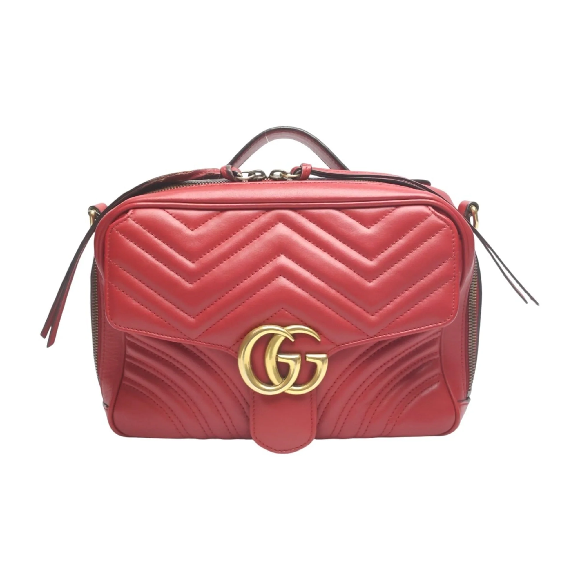 GG Marmont Zip Around Camera Bag Matelasse Leather Small - Image 2