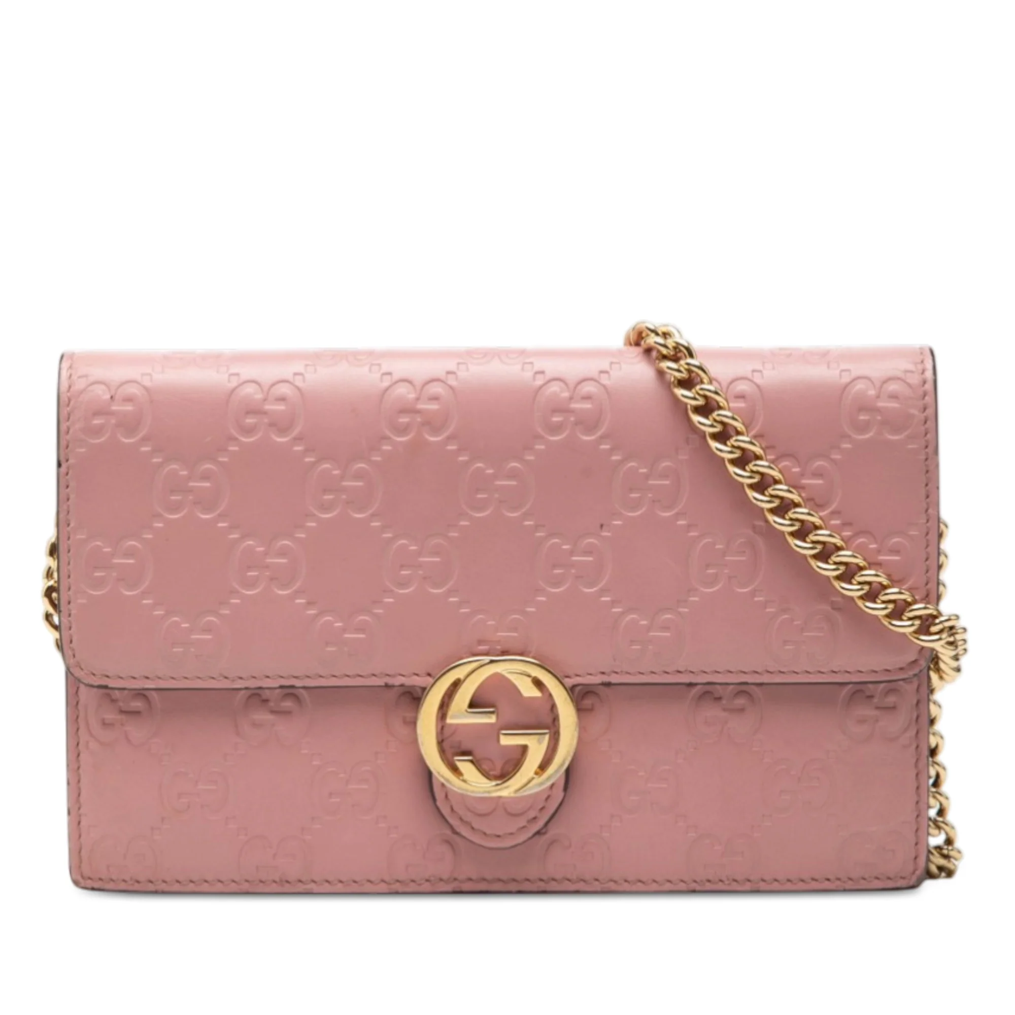 Icon Wallet on Chain Guccissima Leather