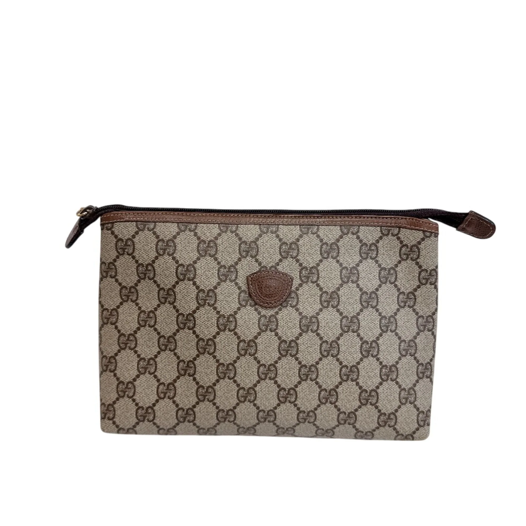Interlocking G Patch Wristlet Messenger Bag GG Coated Canvas Small