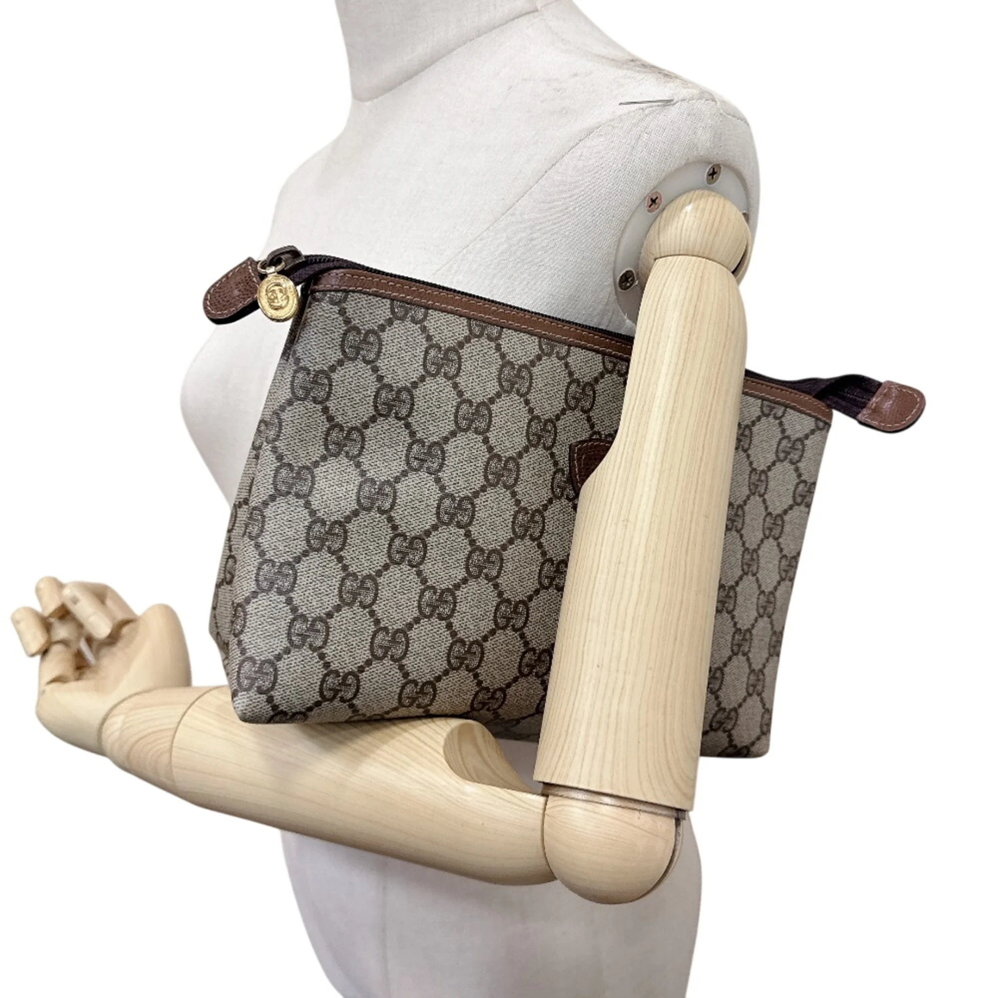 Interlocking G Patch Wristlet Messenger Bag GG Coated Canvas Small - Image 9