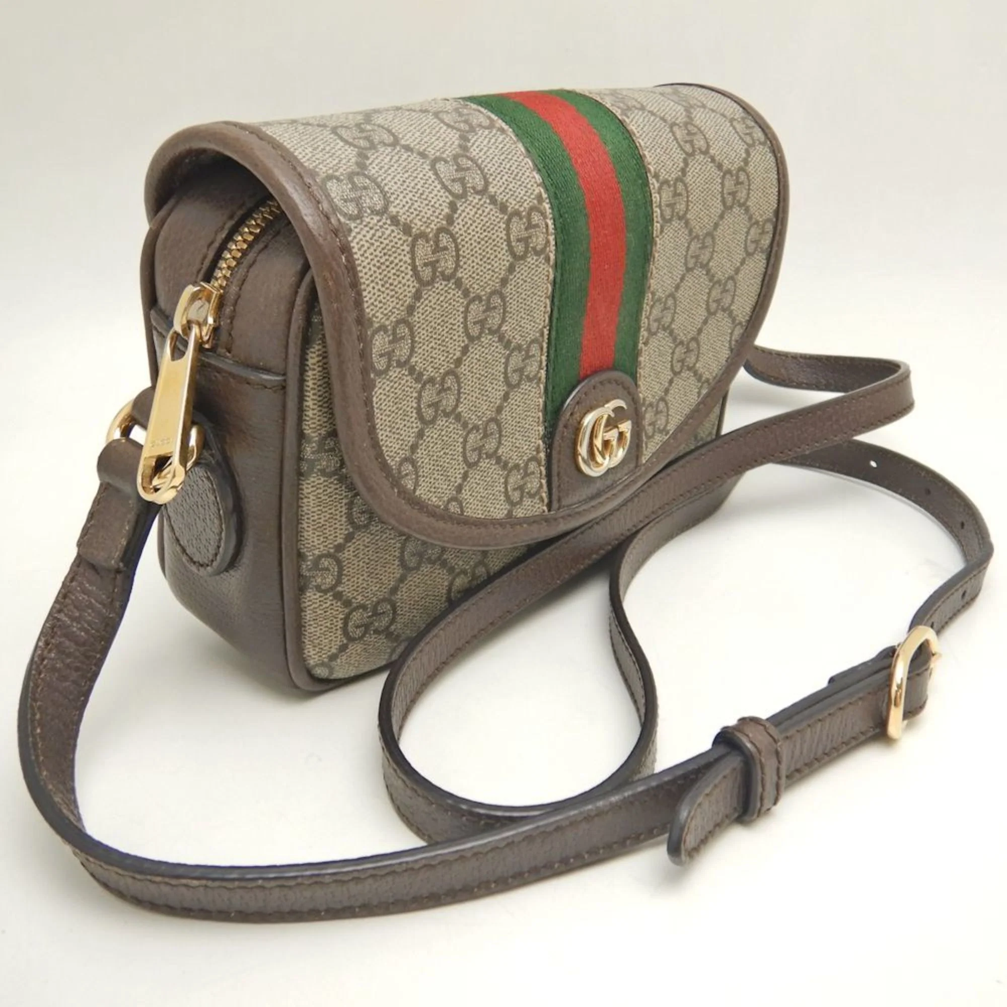 Ophidia Flap Shoulder Bag GG Coated Canvas Mini - Image 3