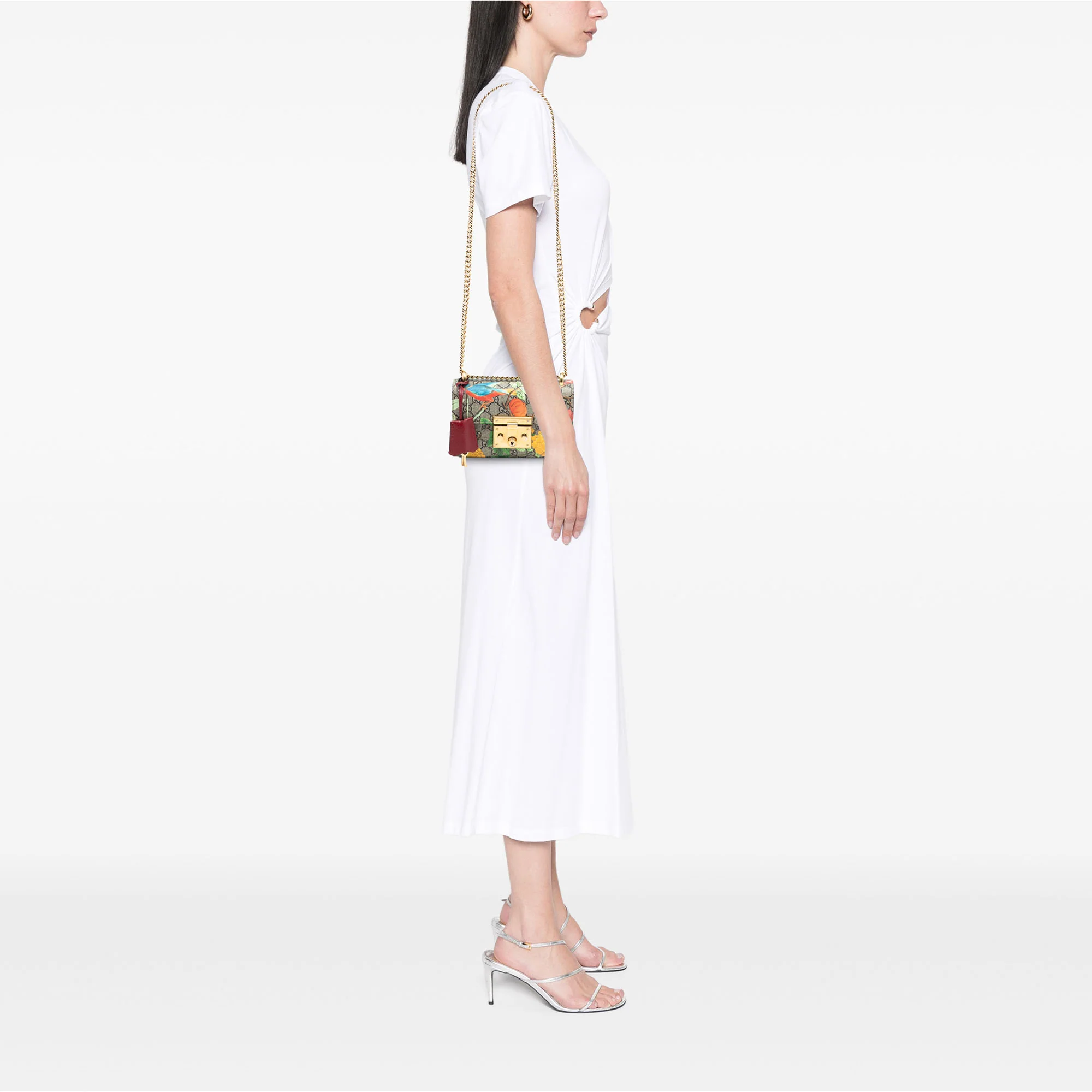 Padlock Shoulder Bag Tian Print GG Coated Canvas Small - Image 7