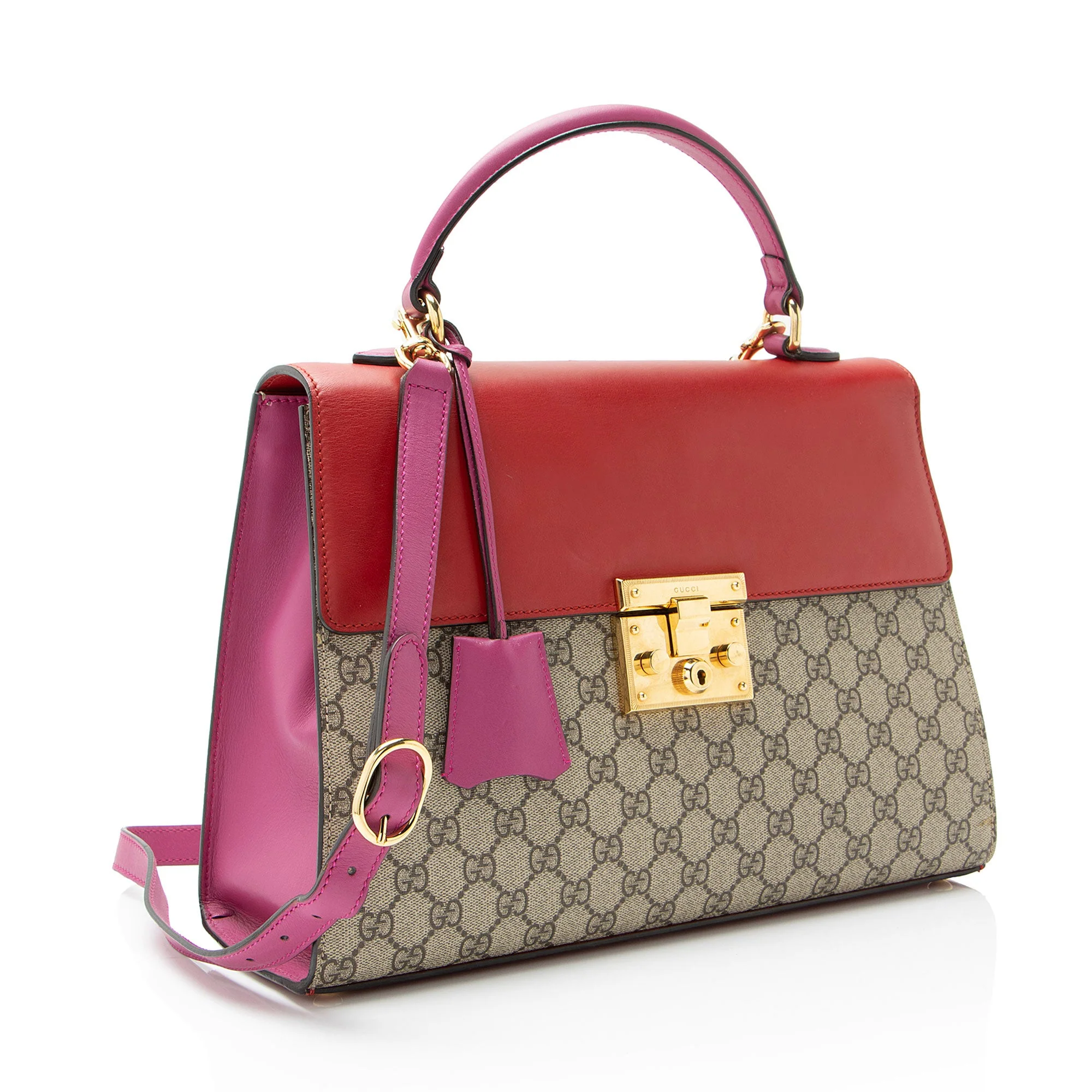 Padlock Top Handle Bag GG Coated Canvas and Leather Medium - Image 2