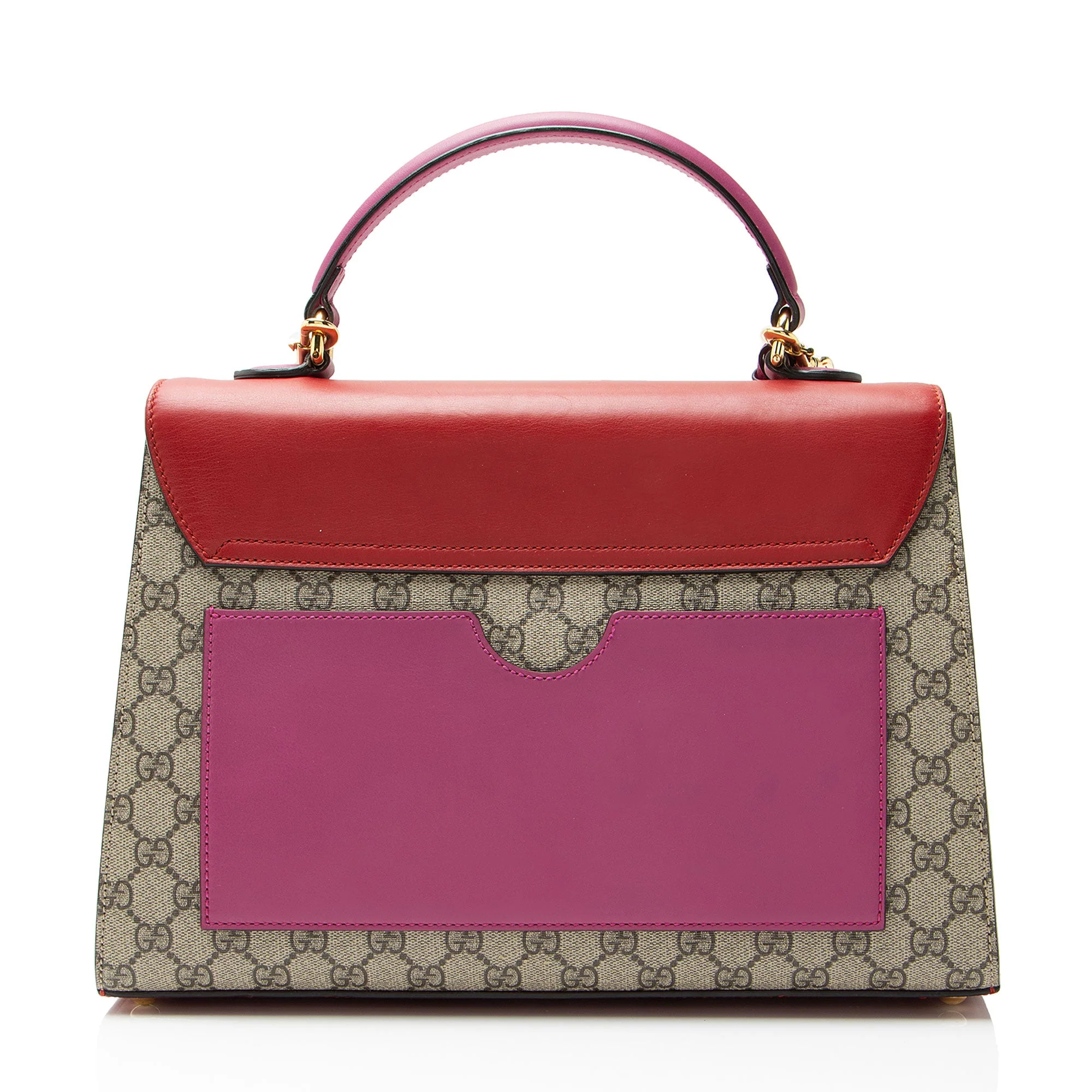 Padlock Top Handle Bag GG Coated Canvas and Leather Medium - Image 3
