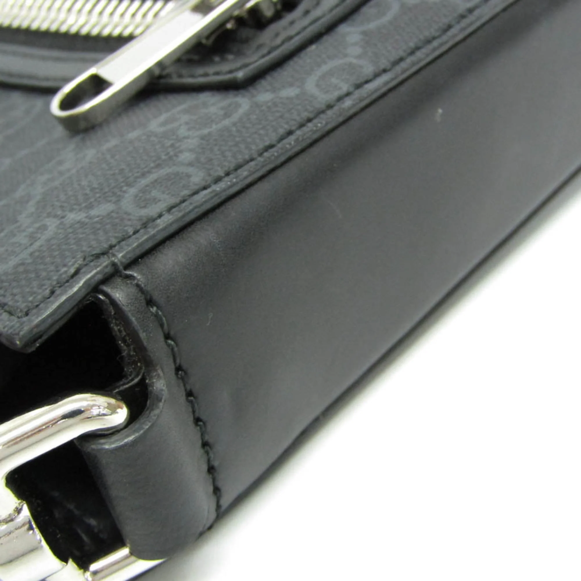 Web Strap Front Zip Messenger Bag GG Coated Canvas Small - Image 5