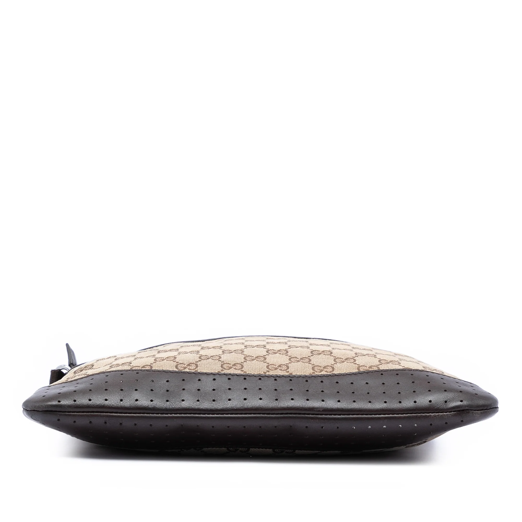 Zip Messenger Bag GG Canvas with Perforated Leather Medium - Image 3