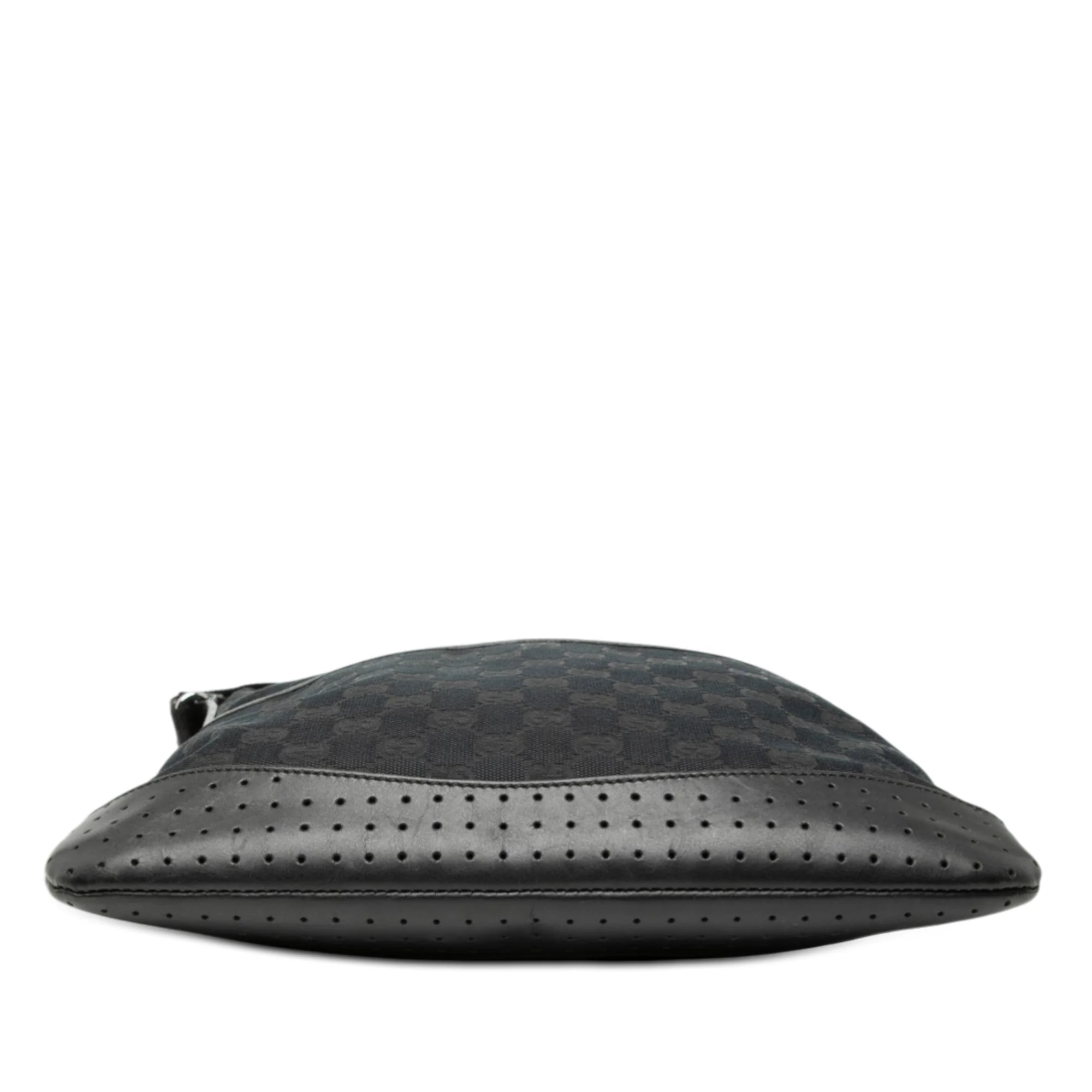 Zip Messenger Bag GG Canvas with Perforated Leather Medium - Image 3