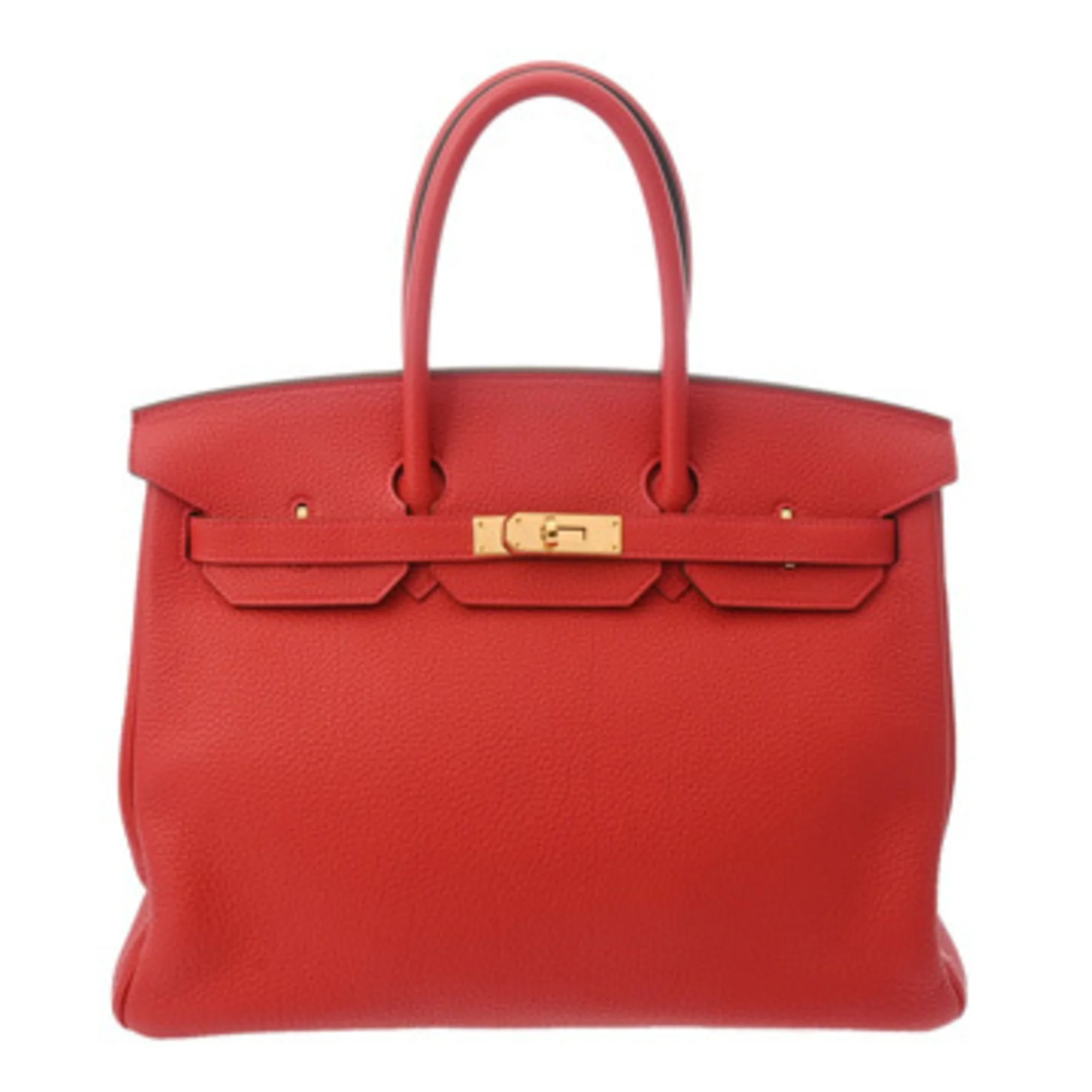 Birkin Handbag Red Togo with Gold Hardware 35