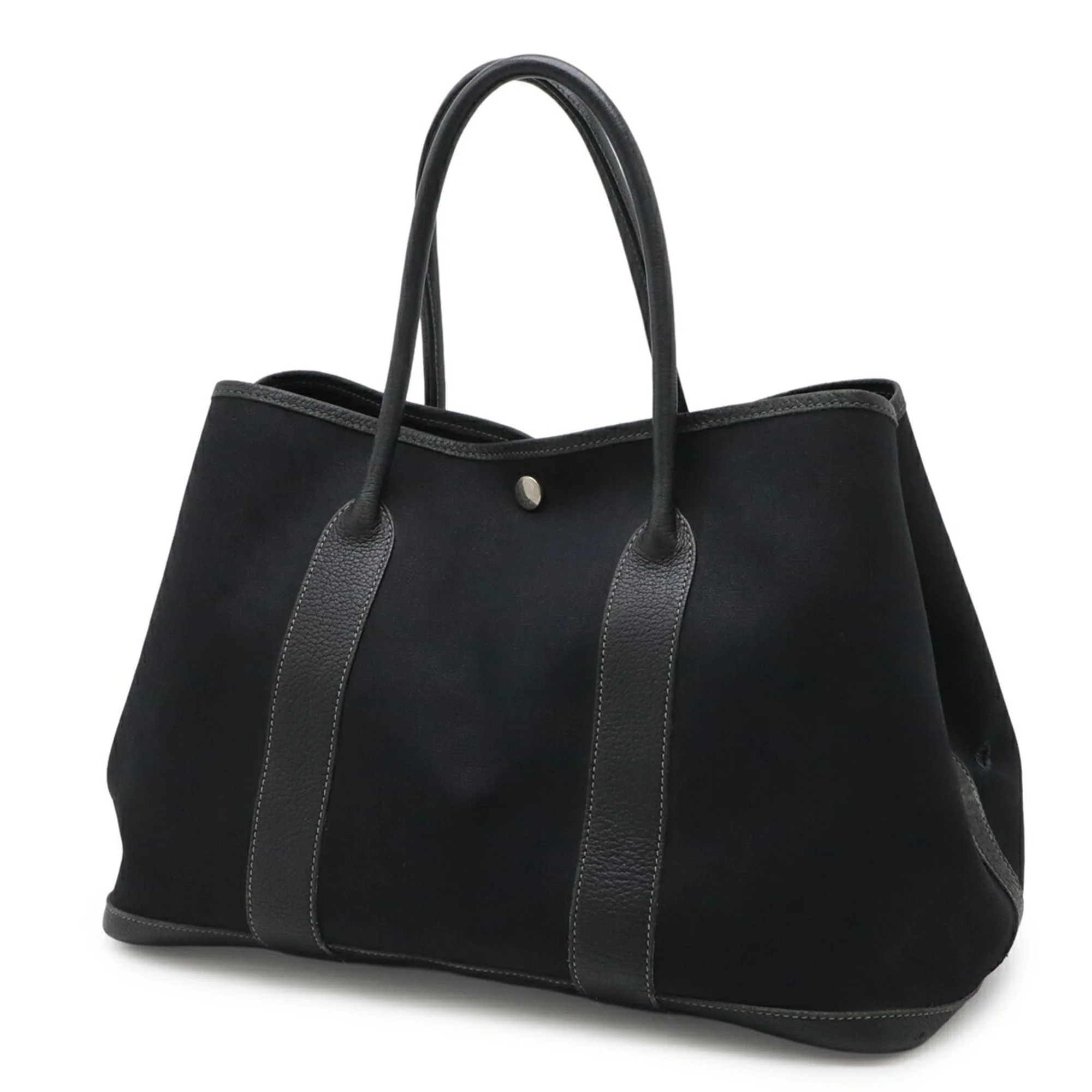 Garden Party Tote Toile and Leather 36 - Image 3