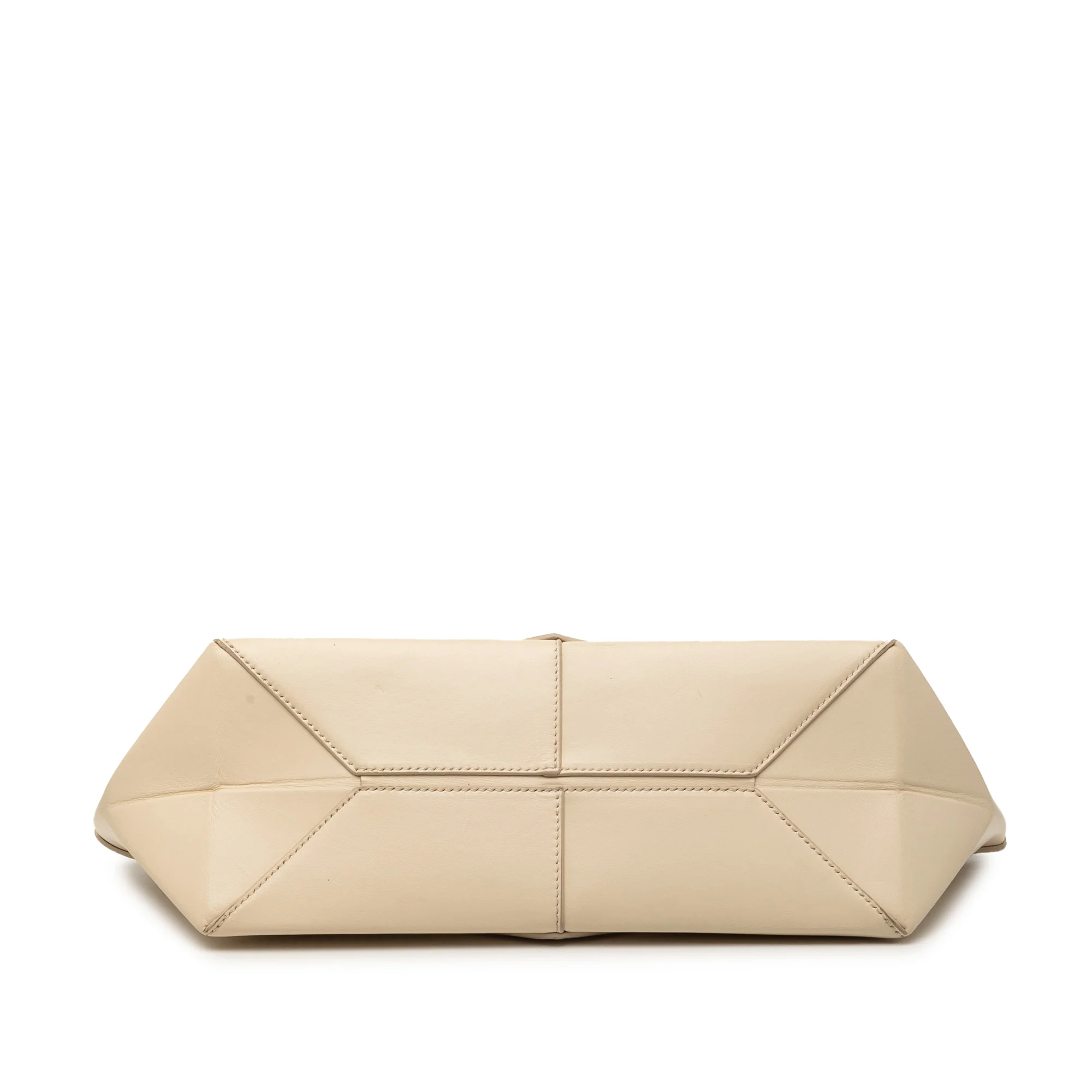 Cropped Puzzle Fold Tote Leather Mini - Image 3