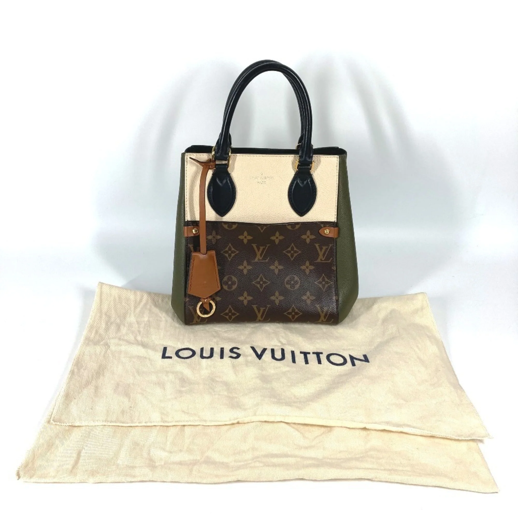 Fold Tote Monogram Canvas and Leather PM - Image 6