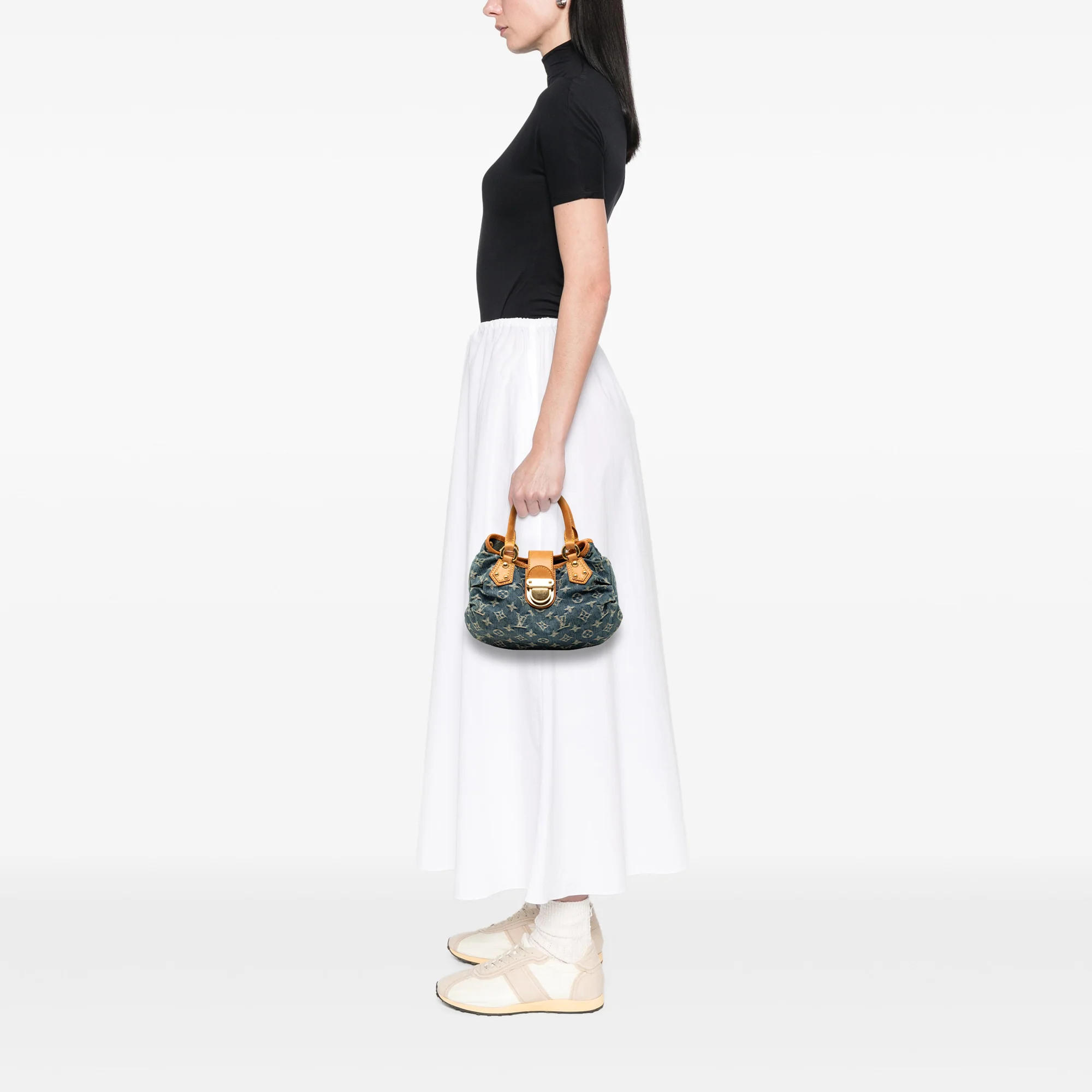 Pleaty Handbag Denim Small - Image 8