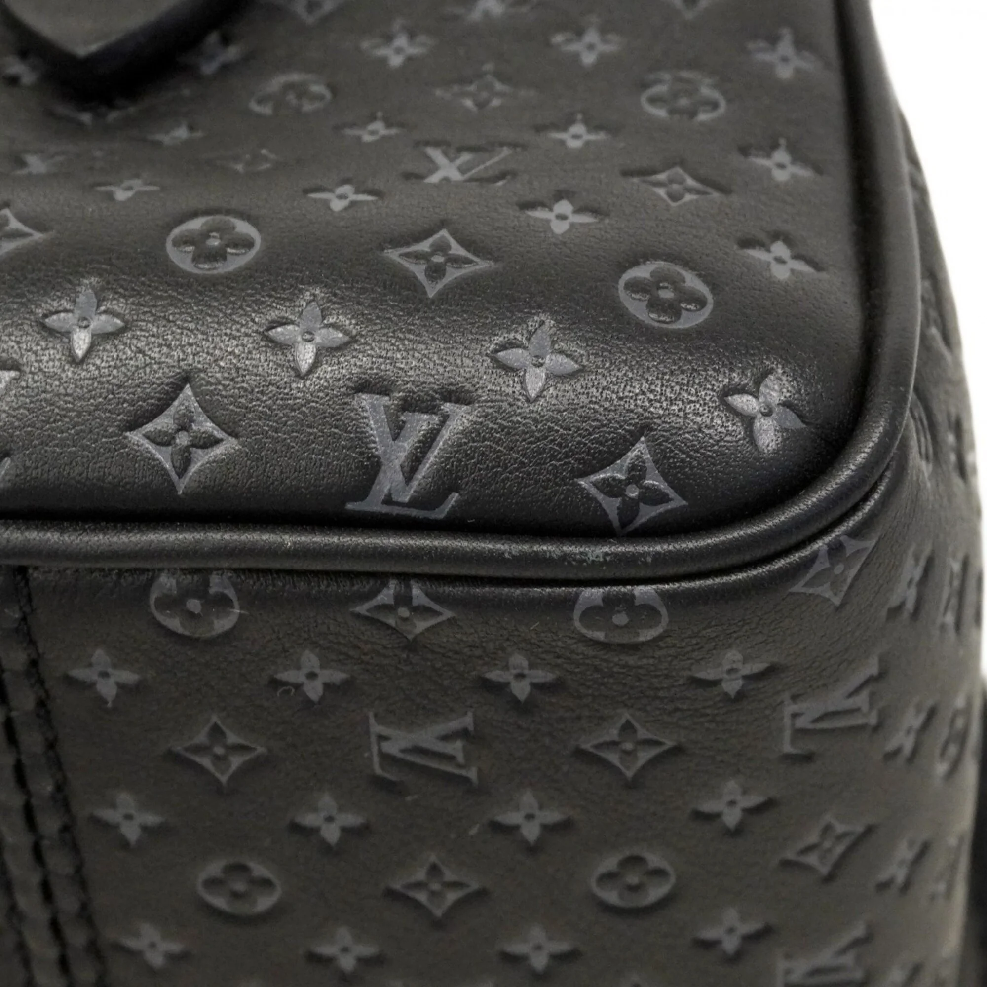 Speedy Bandouliere Bag Nanogram Embossed Leather 20 - Image 7
