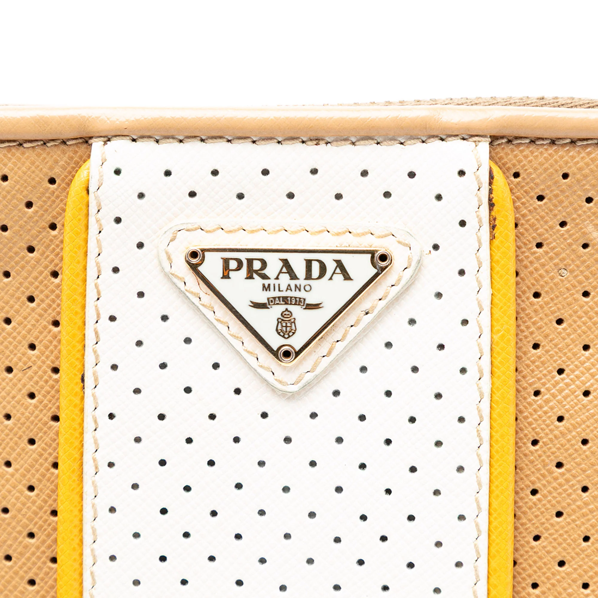 Barrel Bag Perforated Saffiano Leather Medium - Image 5
