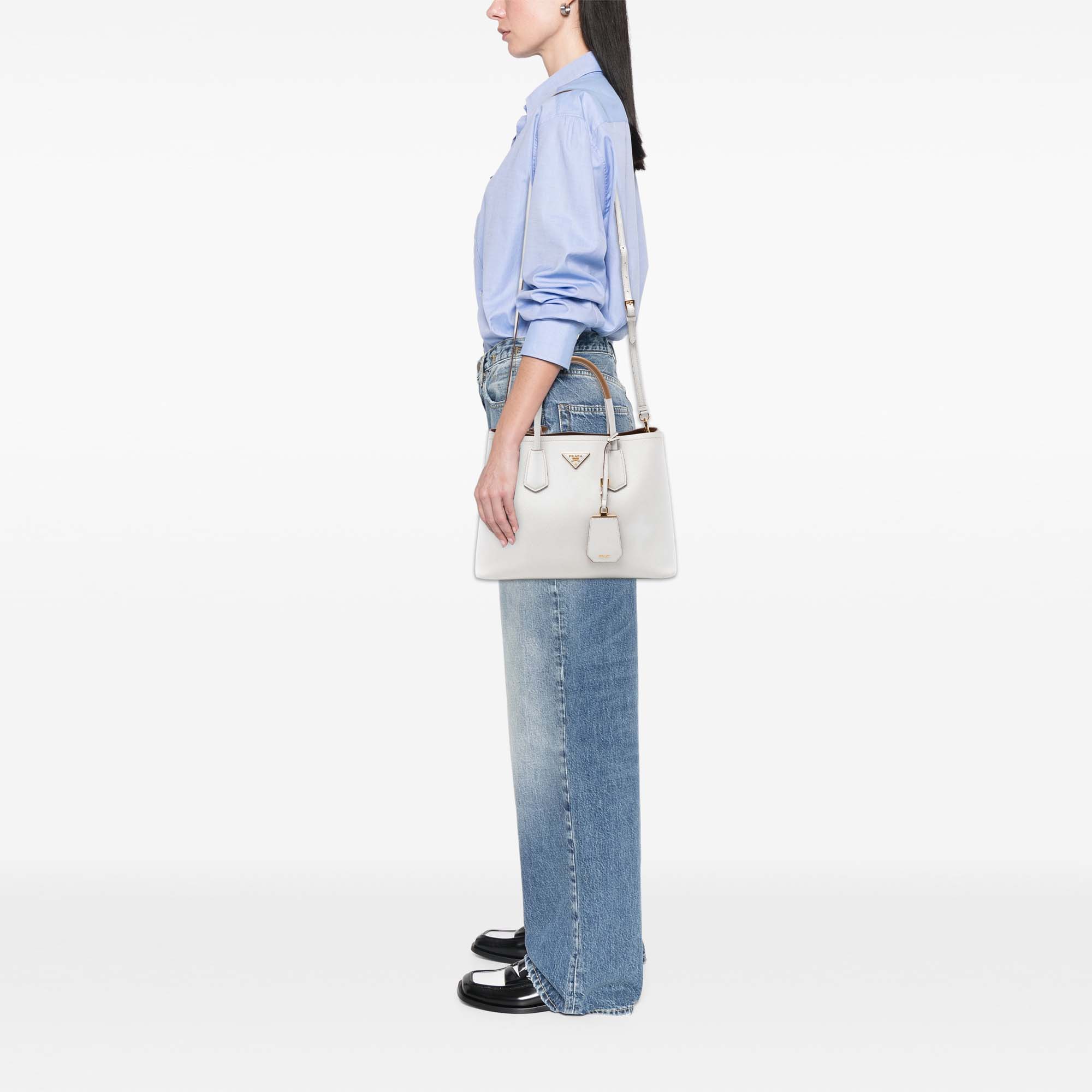 Cuir Double Tote Saffiano Leather Medium - Image 7
