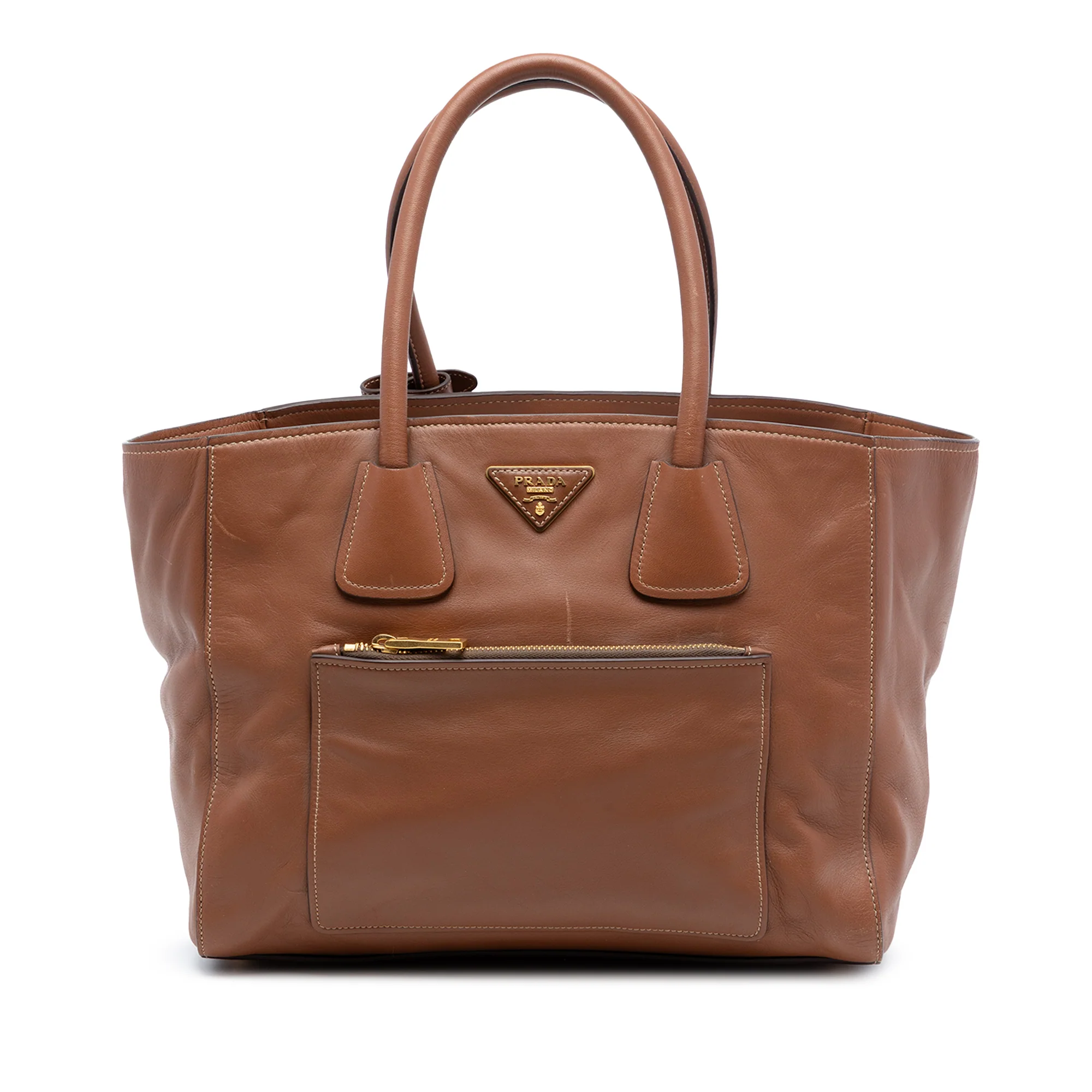 Front Pocket Wing Convertible Tote Soft Calf