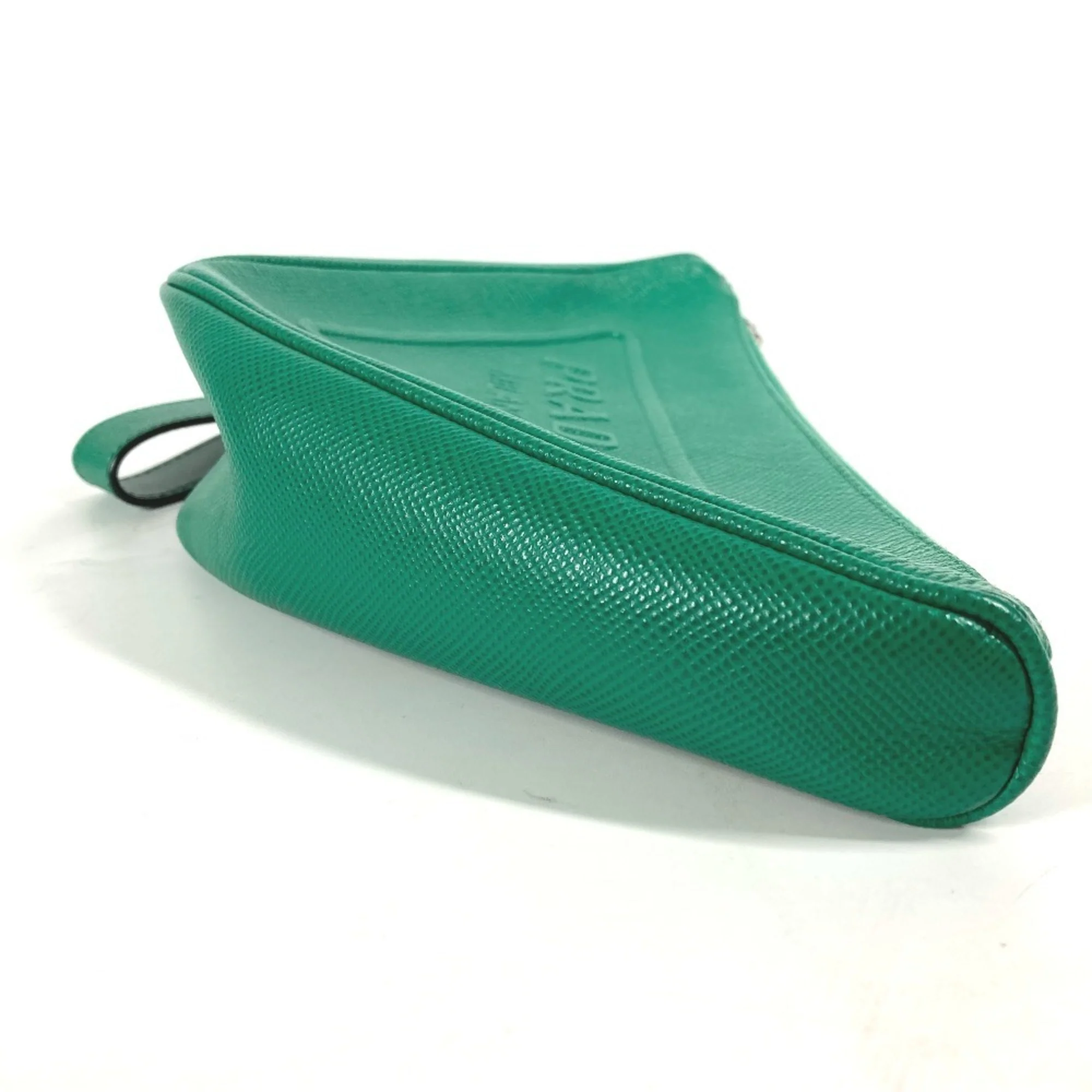 Triangle Logo Zip Crossbody Bag Leather Small - Image 3