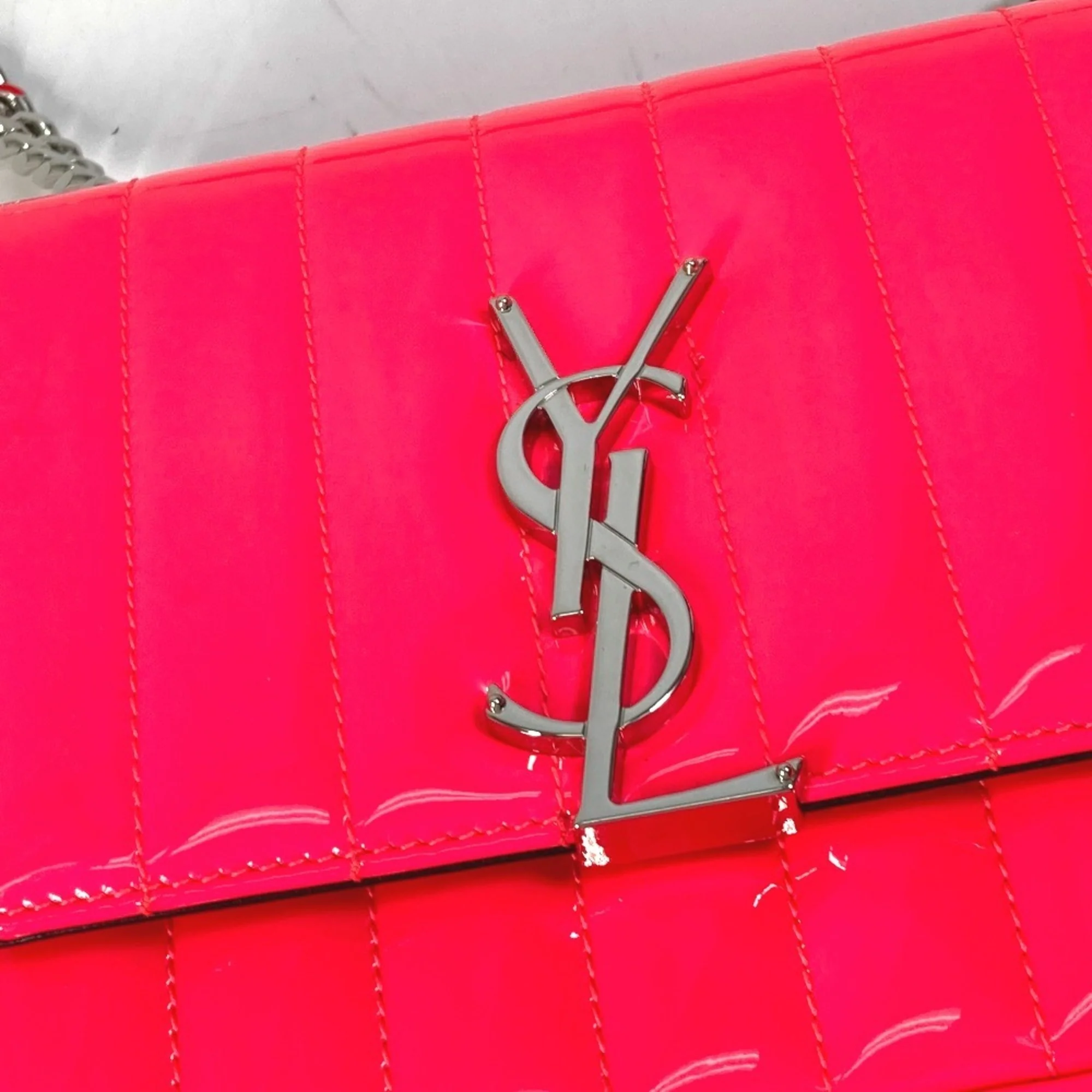 Vicky Crossbody Bag Vertical Quilted Patent Small - Image 8