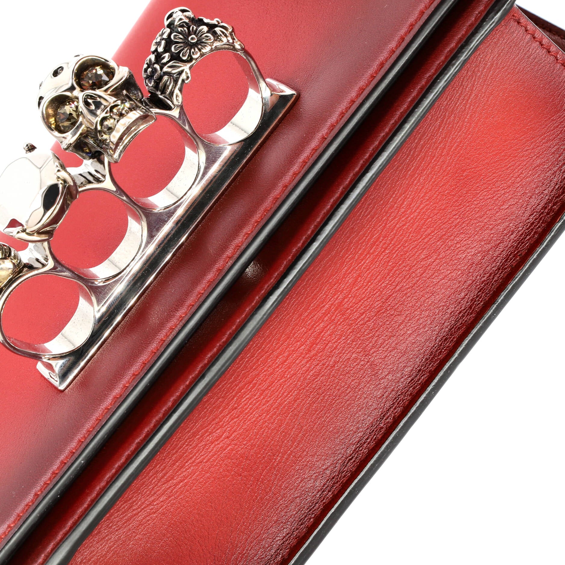 Jewelled Flap Satchel Leather Small - Image 6