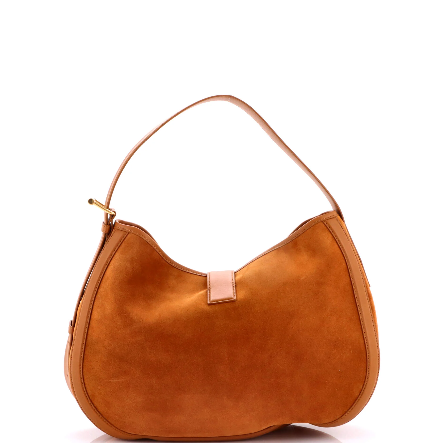 T-Bar Shoulder Bag Suede with Leather - Image 3