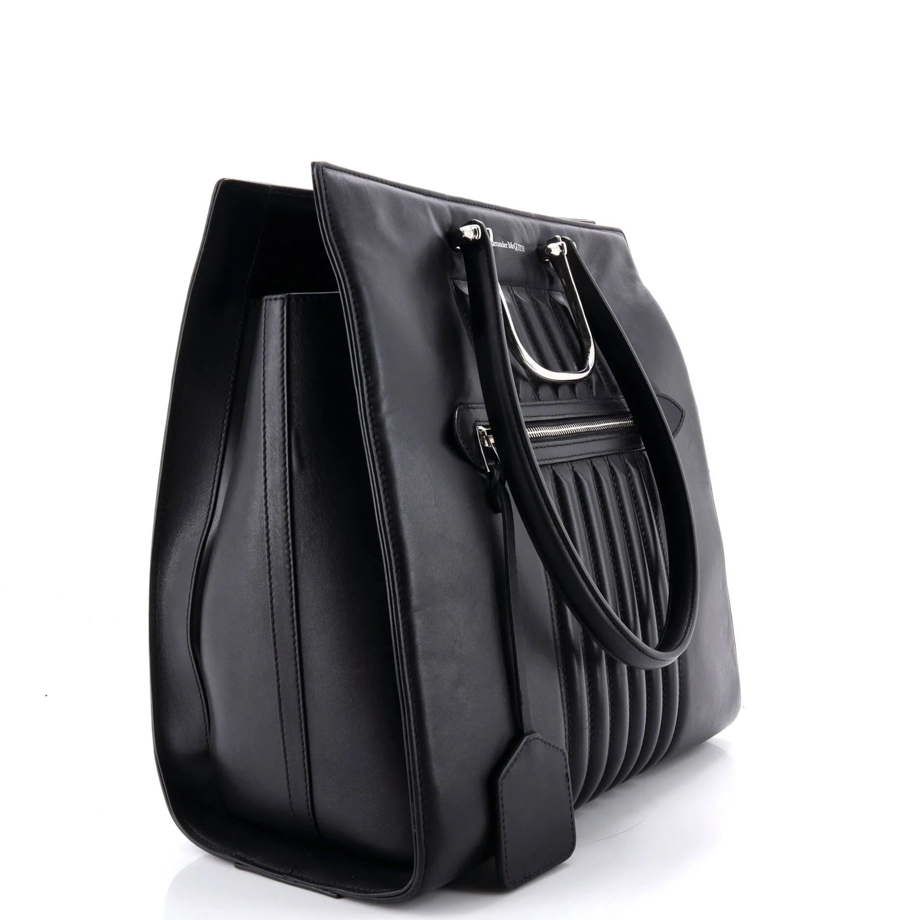 The Tall Story Tote Vertical Quilted Leather - Image 2