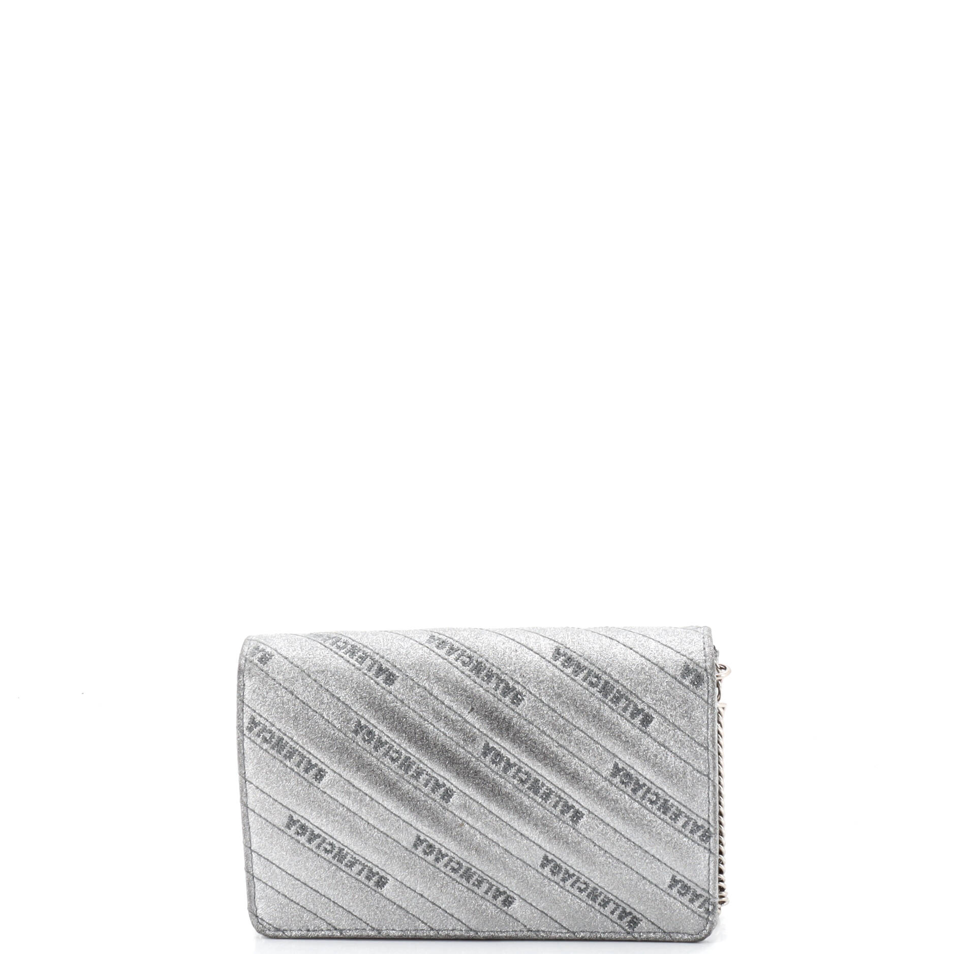 BB Chain Wallet Quilted Embroidered Glitter - Image 3