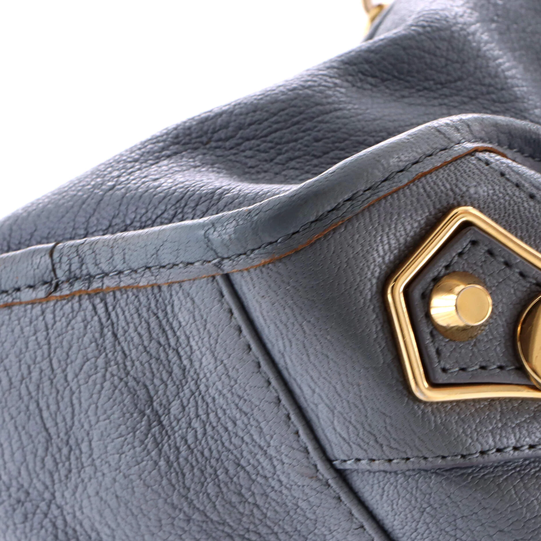 City Classic Metallic Edge Bag Leather Medium - Image 7