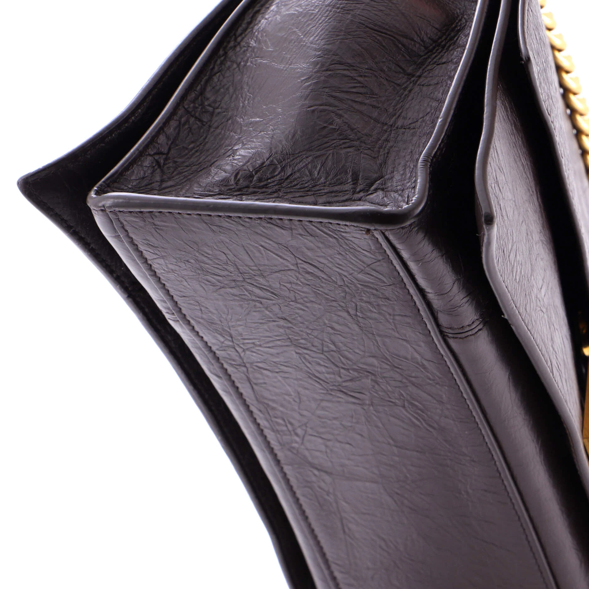 Crush Chain Flap Bag Leather Medium - Image 6