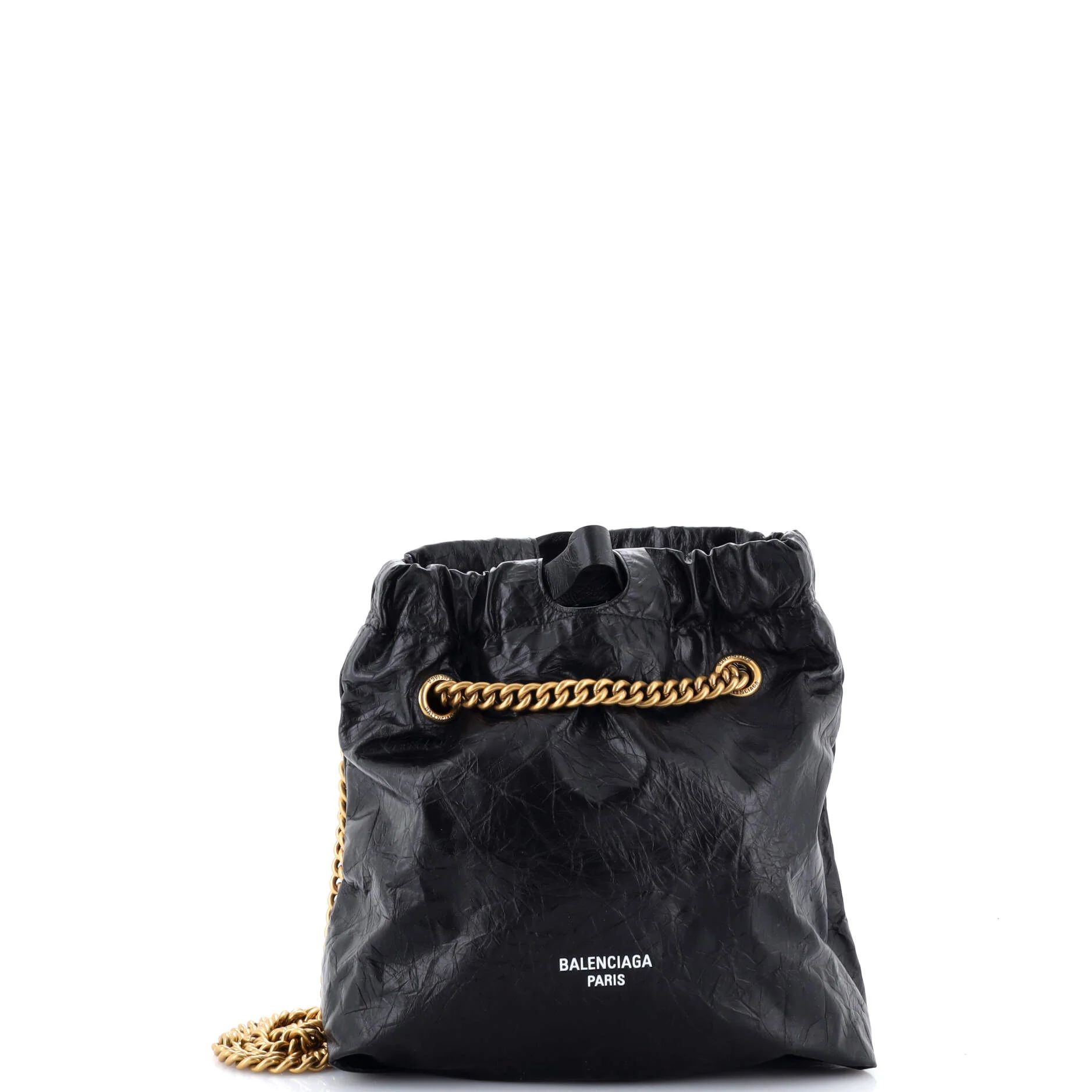 Crush Chain Tote Leather Small