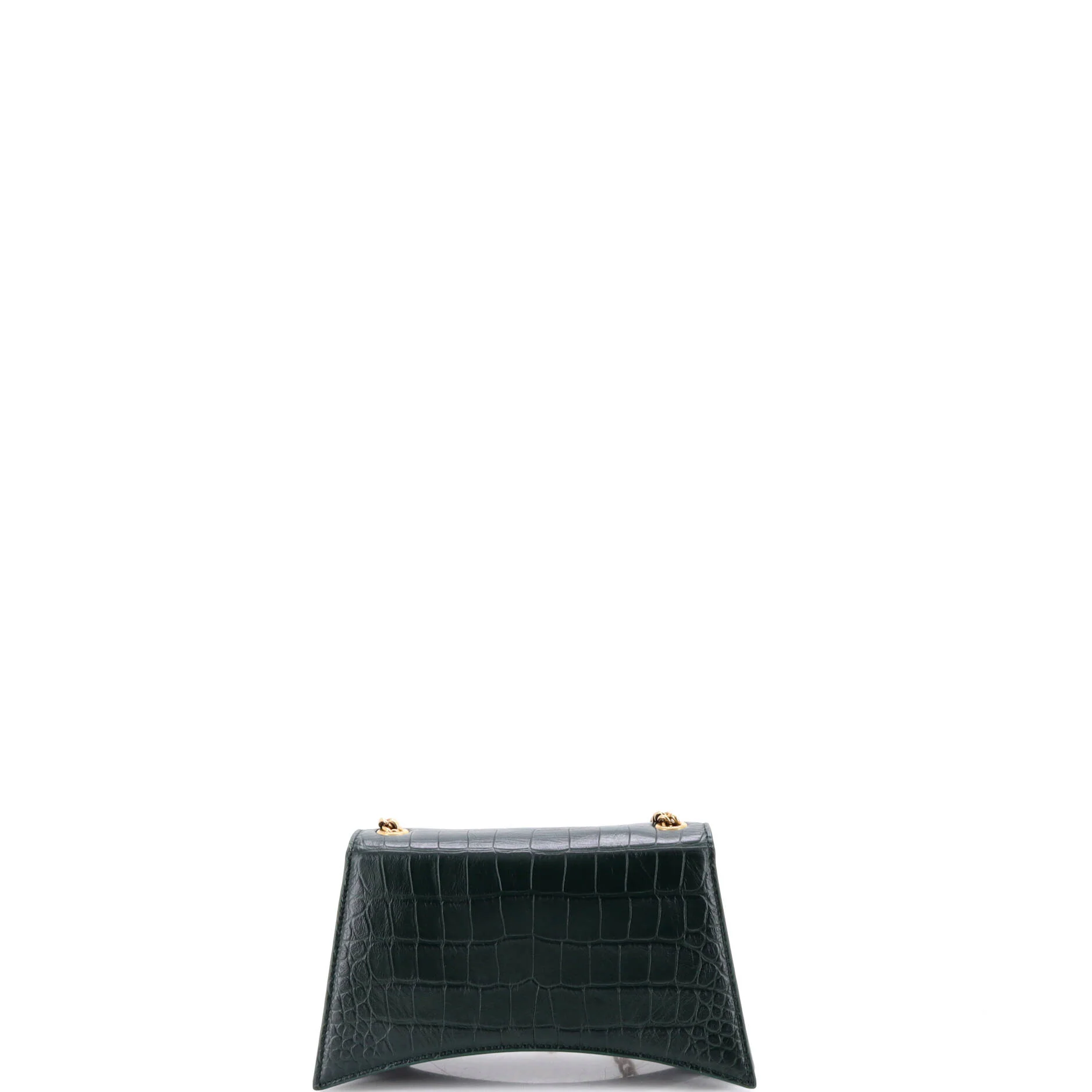 Hourglass Chain Wallet Crocodile Embossed Leather - Image 3