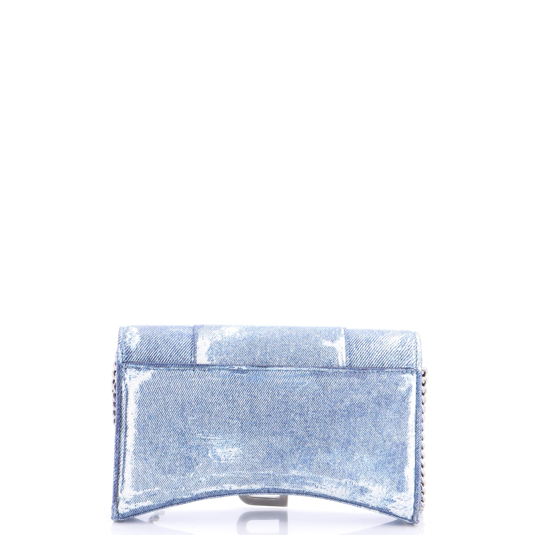 Hourglass Chain Wallet Denim Printed Leather - Image 3