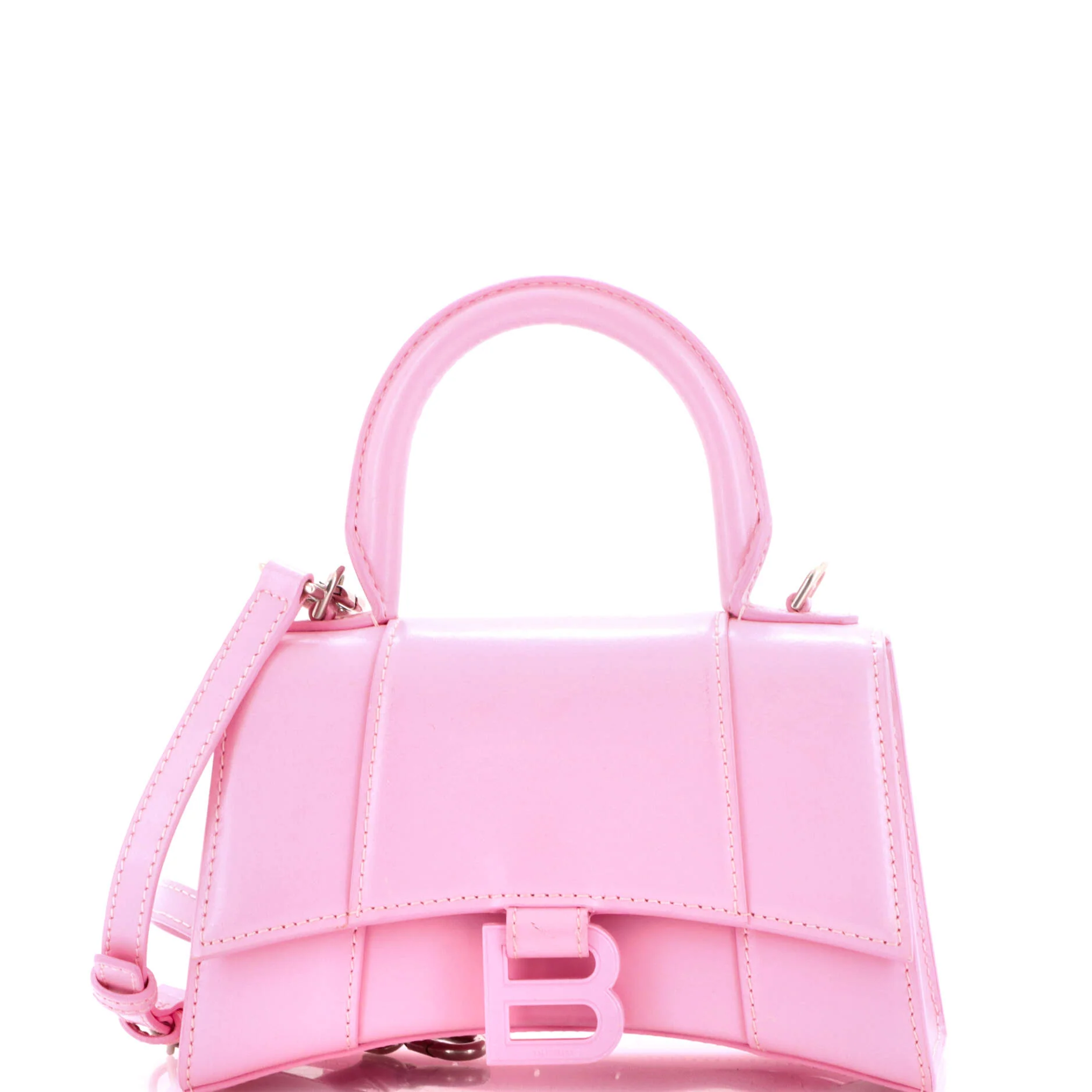 Hourglass Top Handle Bag Leather XS
