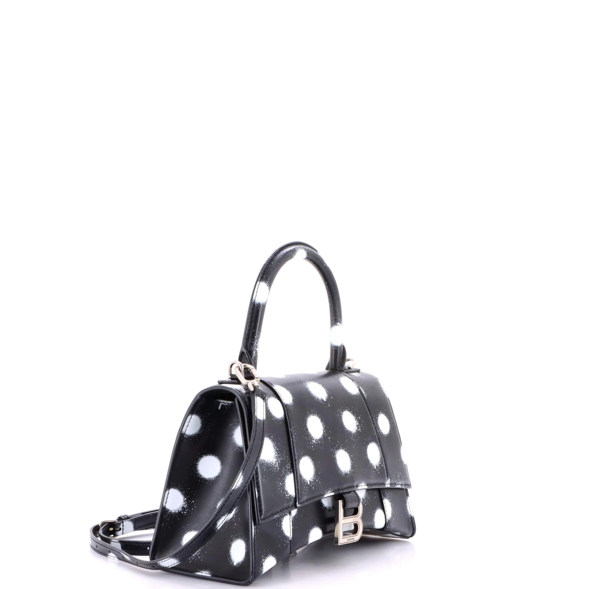 Hourglass Top Handle Bag Printed Leather Small - Image 2