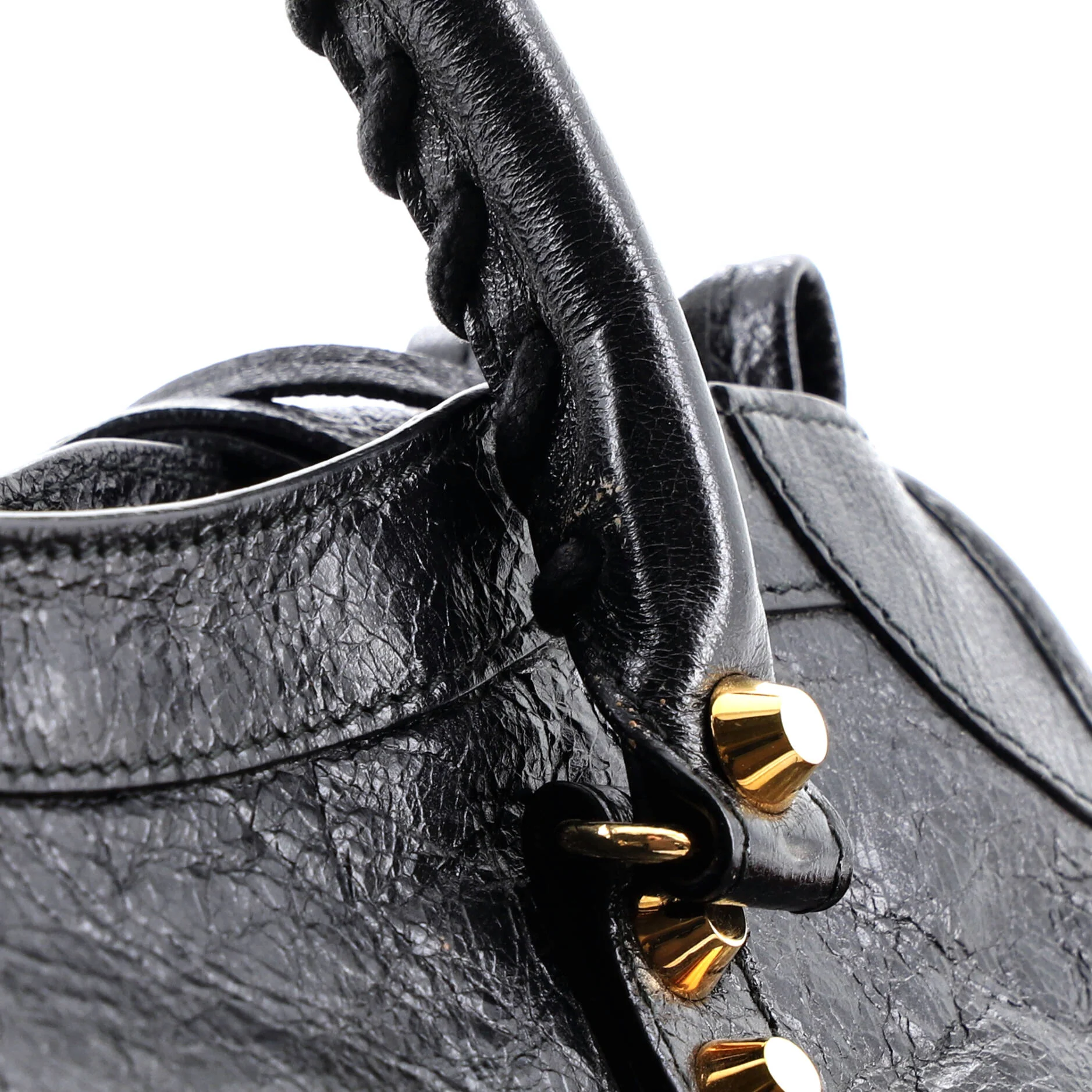 Logo Strap City Classic Studs Bag Leather Small - Image 6