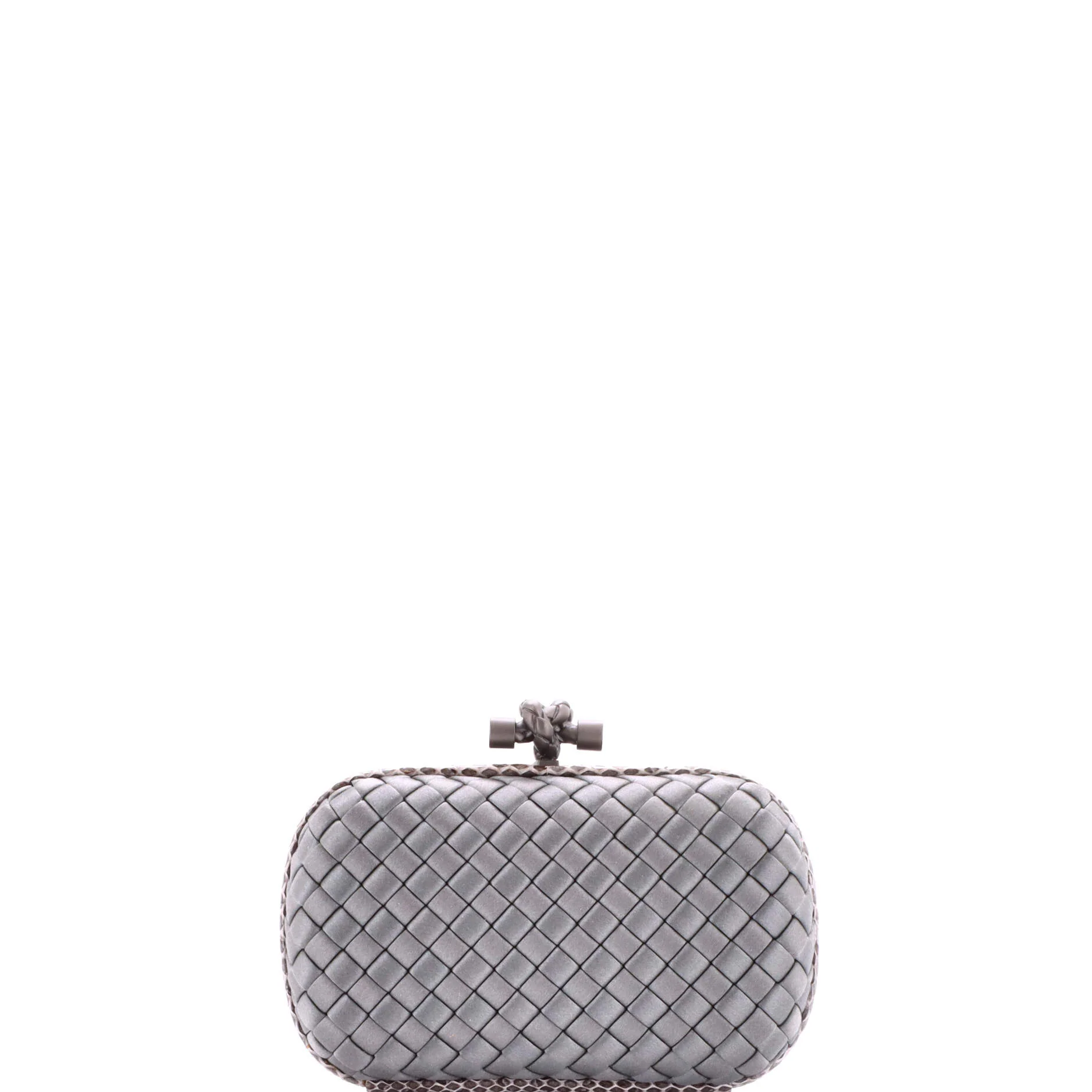 Box Knot Clutch Intrecciato Satin Small - Image 3